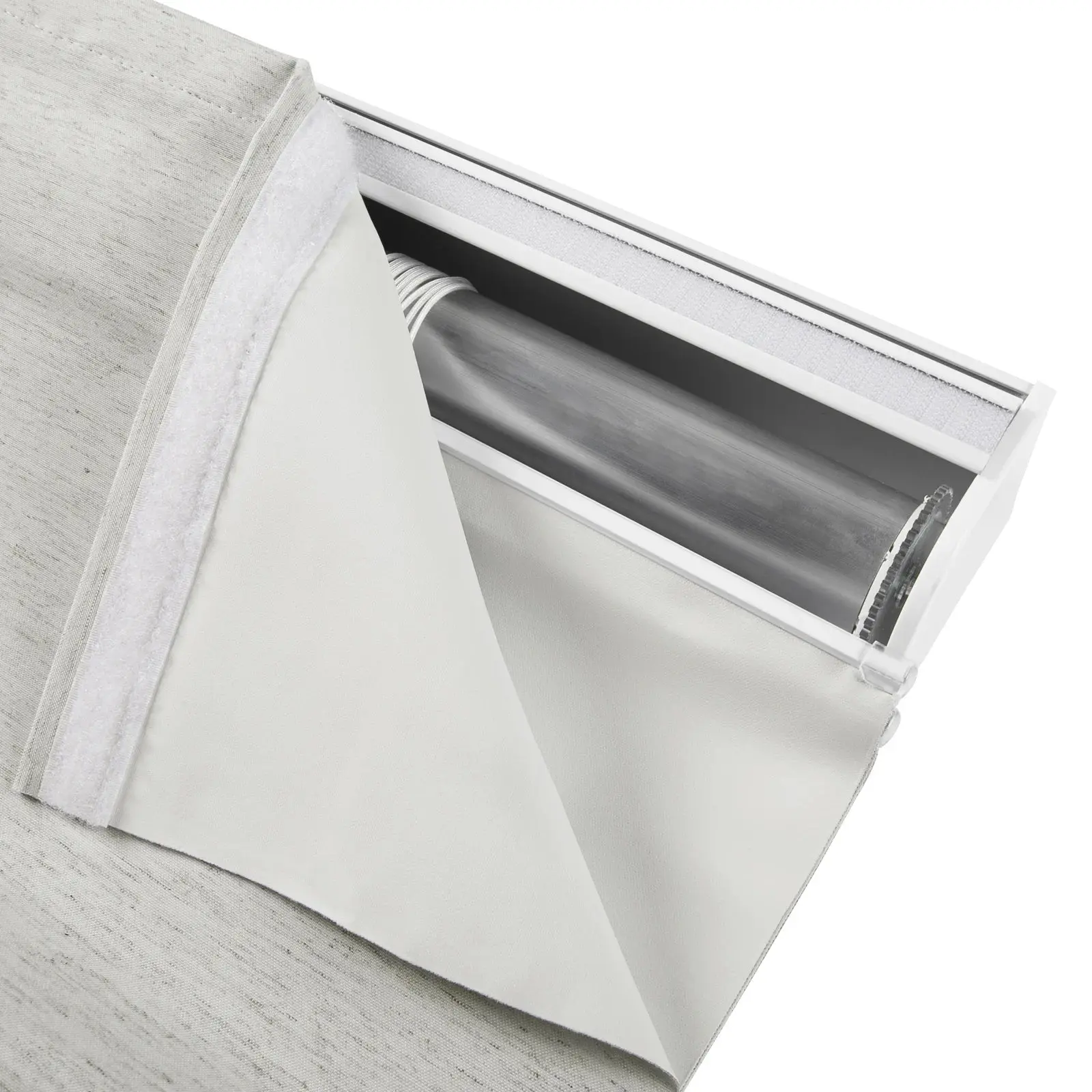 Alvin Motorized Linen Blackout Roman Shade - Image 13