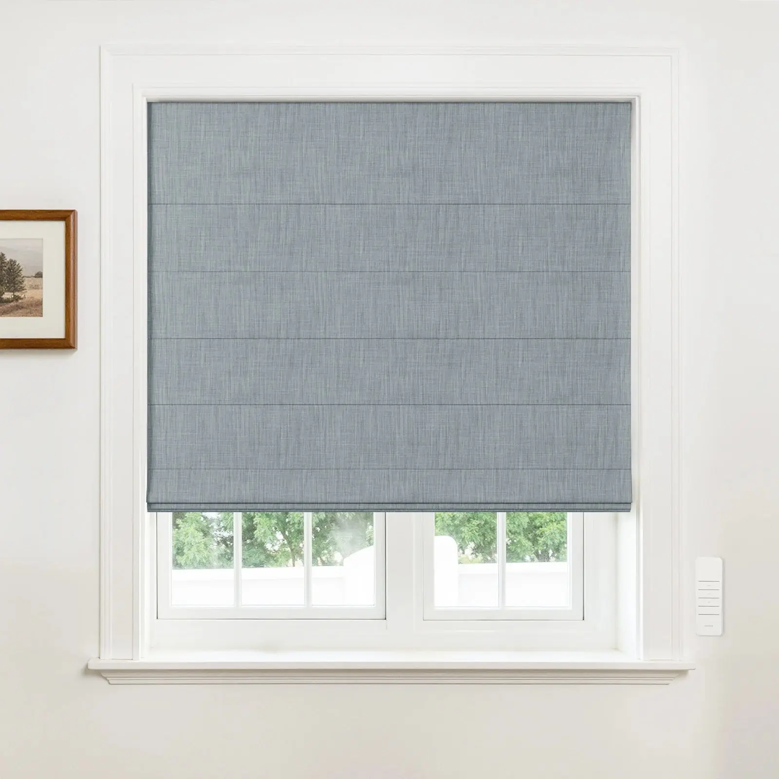 Alvin Motorized Linen Blackout Roman Shade - Image 14