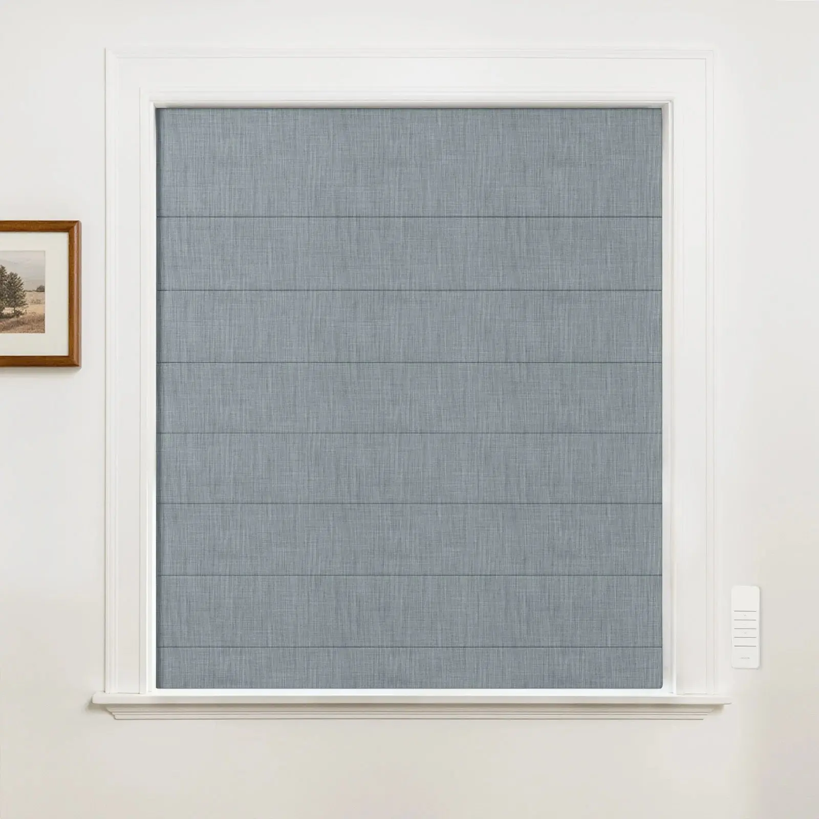 Alvin Motorized Linen Blackout Roman Shade - Image 15