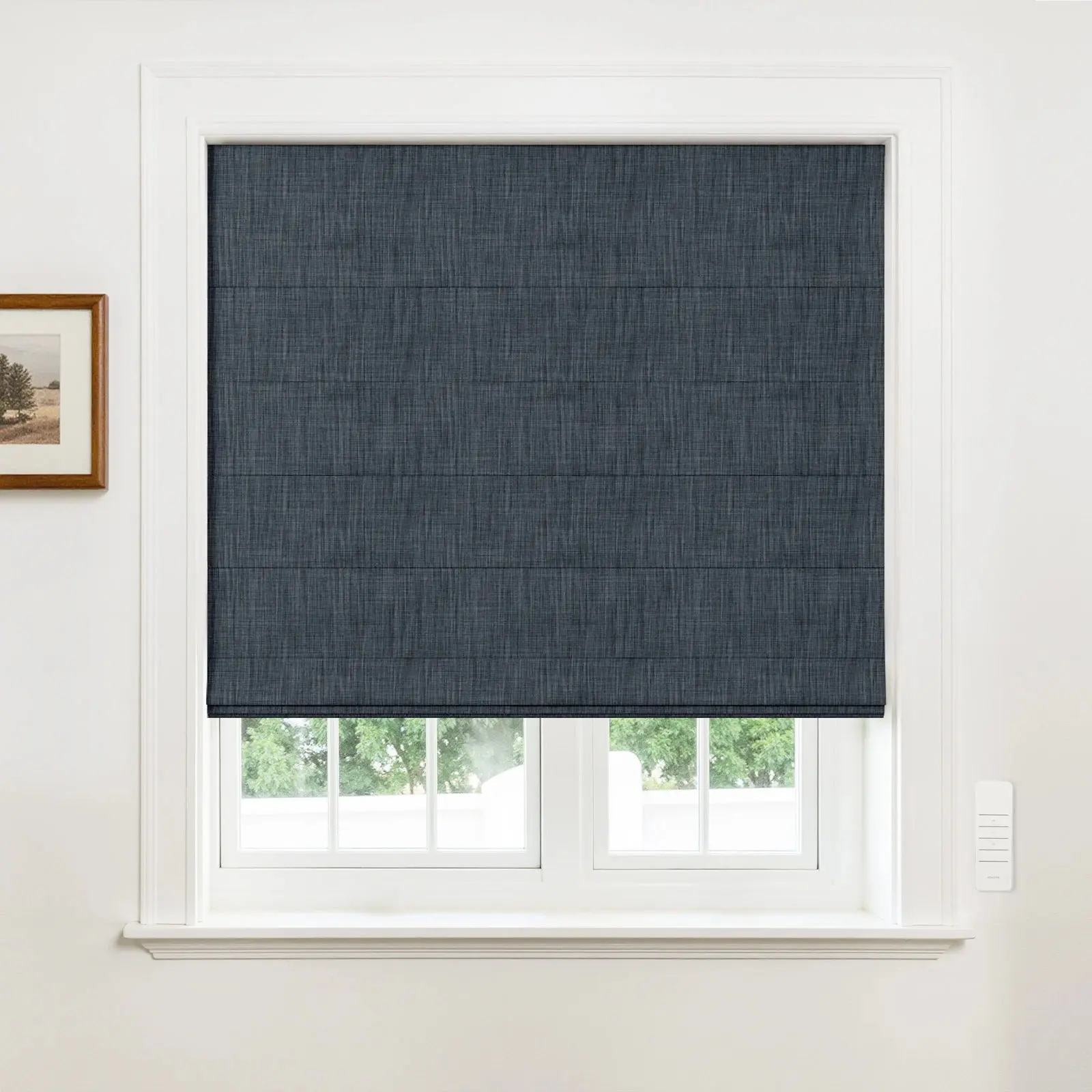 Alvin Motorized Linen Blackout Roman Shade - Image 18