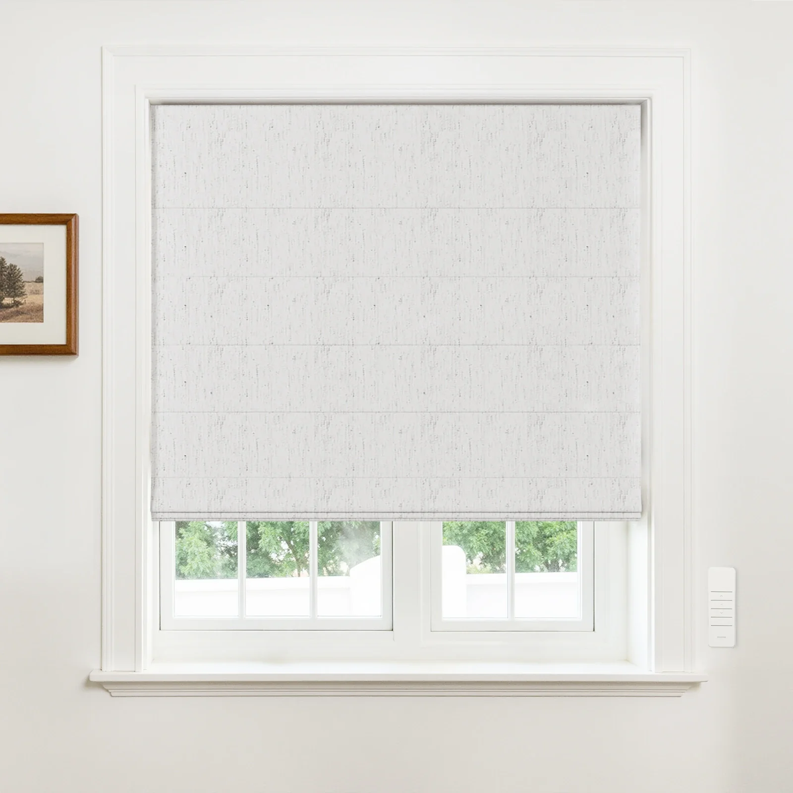 Alvin Motorized Linen Blackout Roman Shade - Image 9