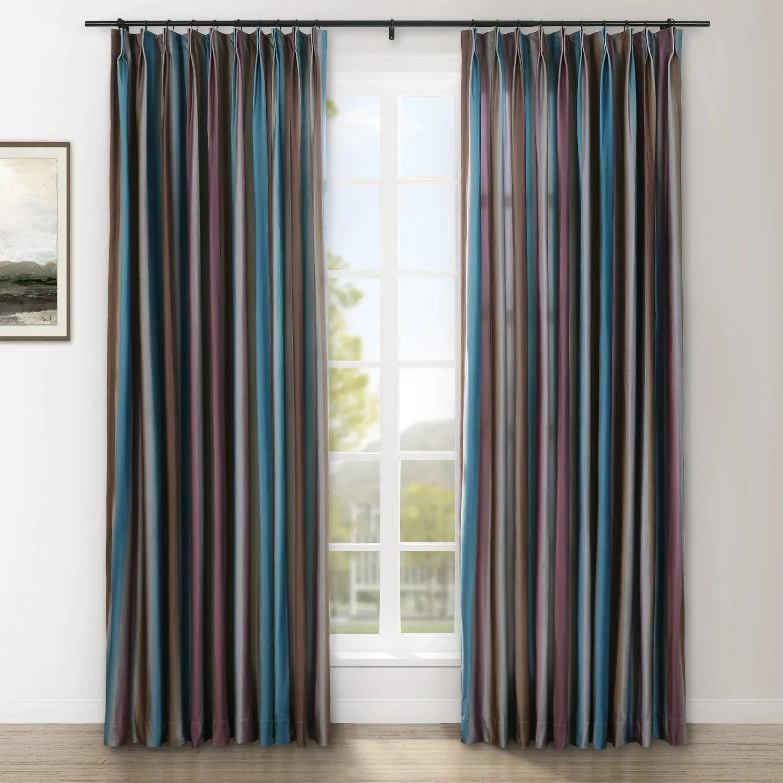 Amy Switzer Printed Velvet Pleated Drapery - Image 139