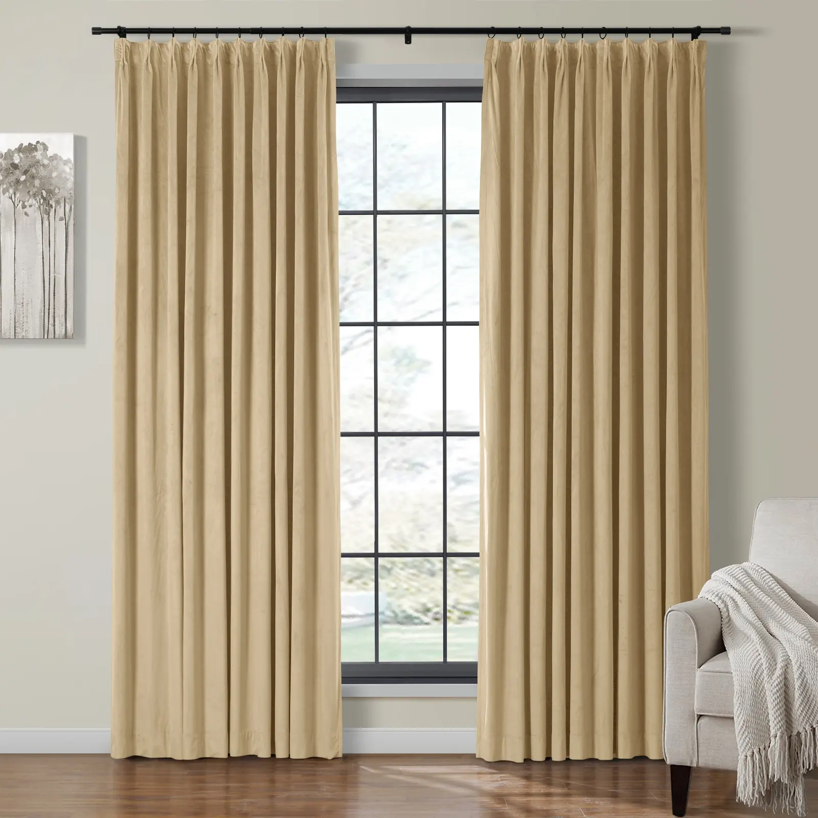 Birkin Velvet Curtain Pleated - Image 30