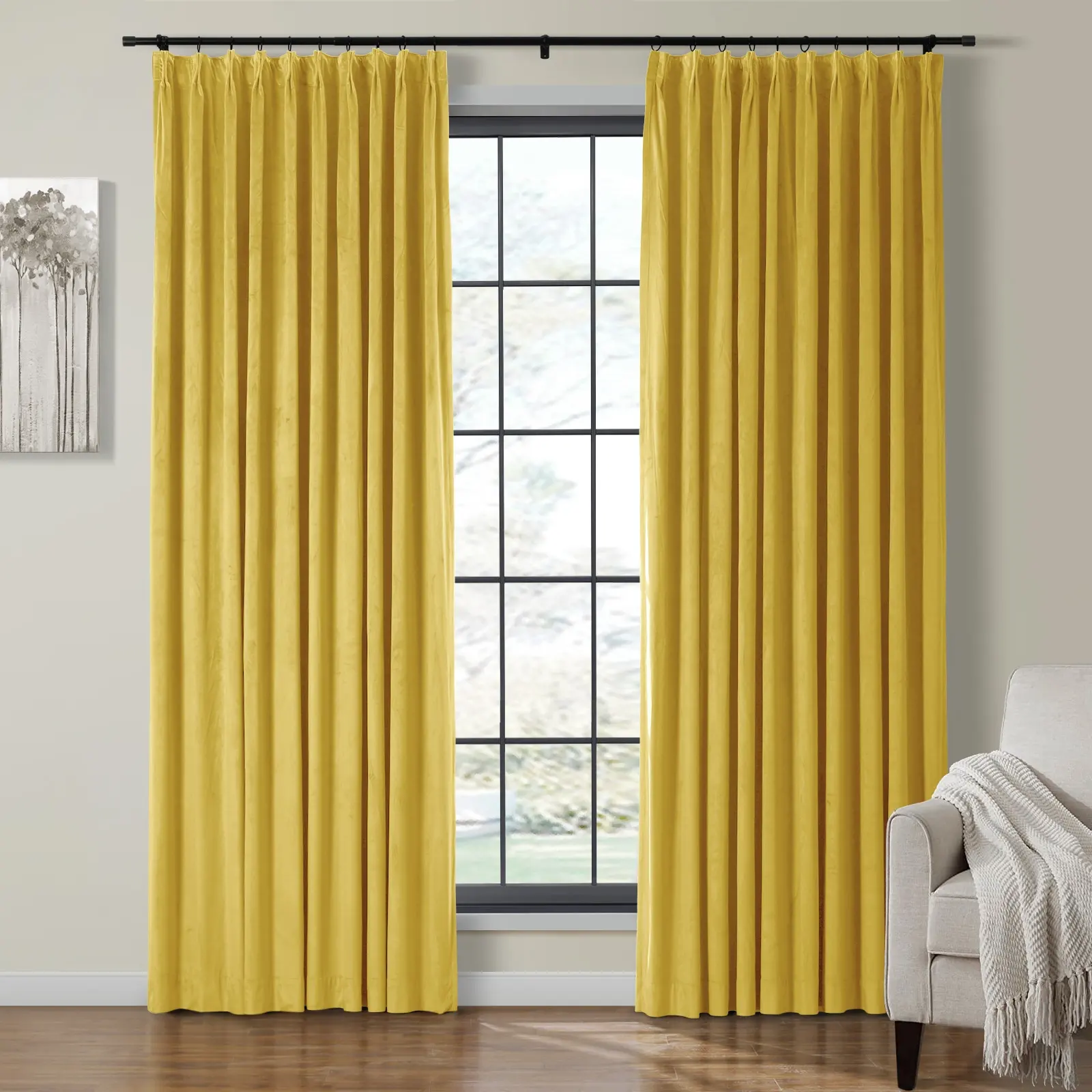 Birkin Velvet Curtain Pleated - Image 36