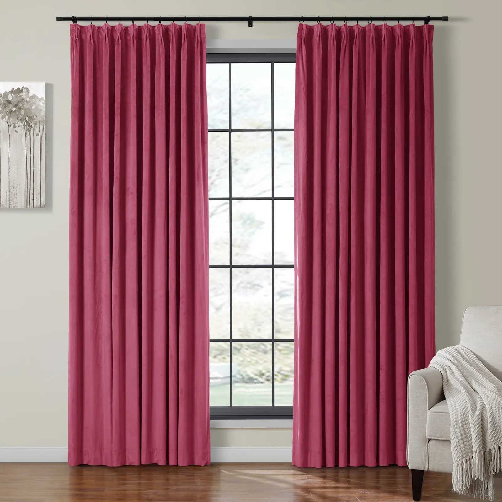 Birkin Velvet Curtain Pleated - Image 42