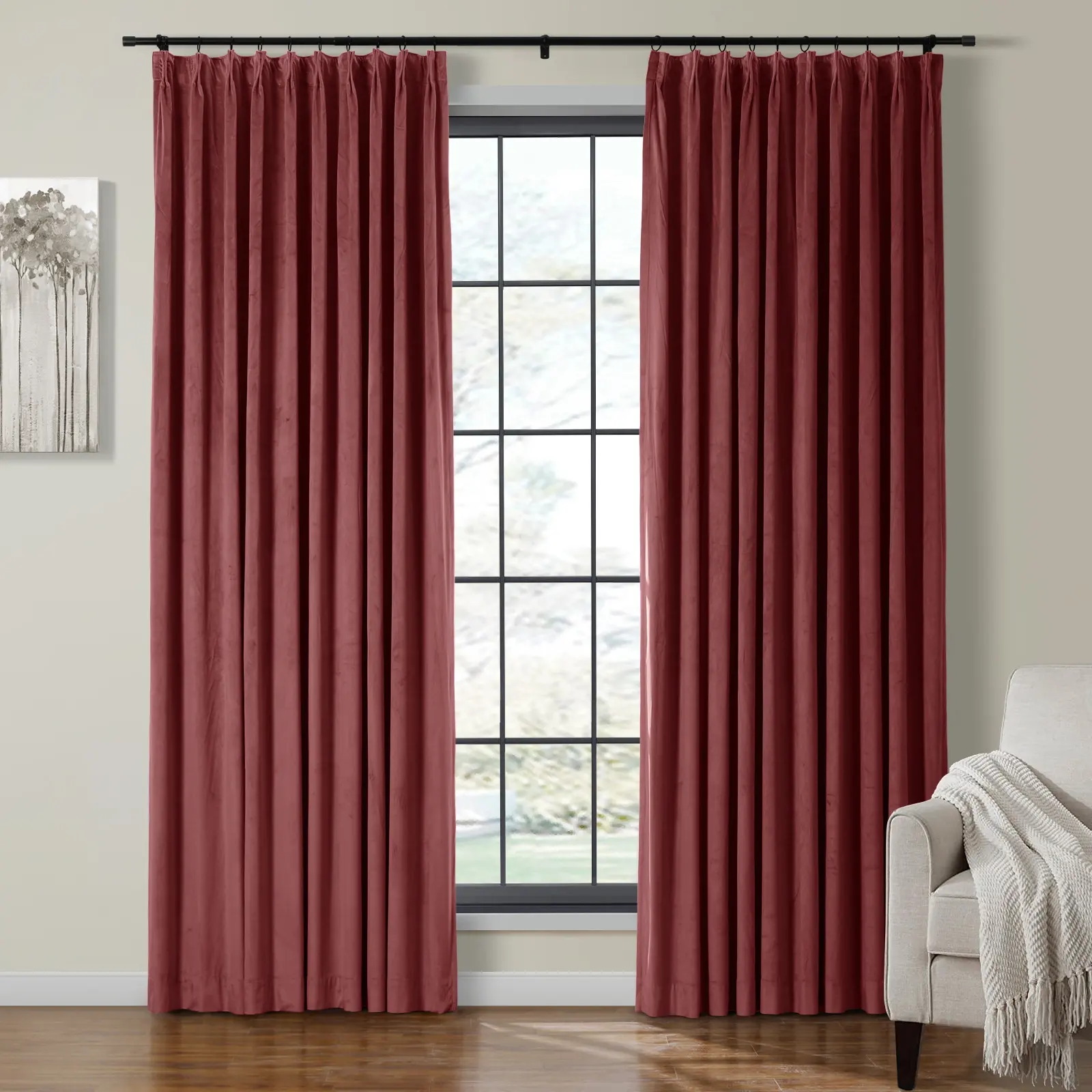 Birkin Velvet Curtain Pleated - Image 46