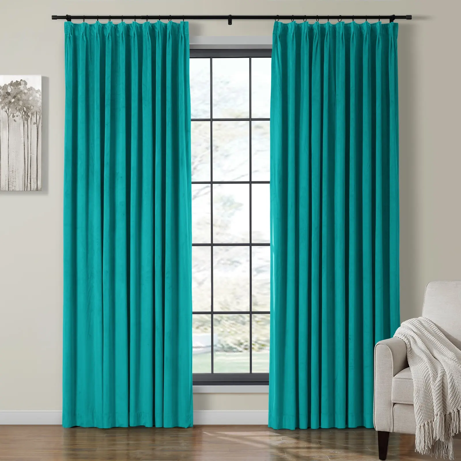 Birkin Velvet Curtain Pleated - Image 58