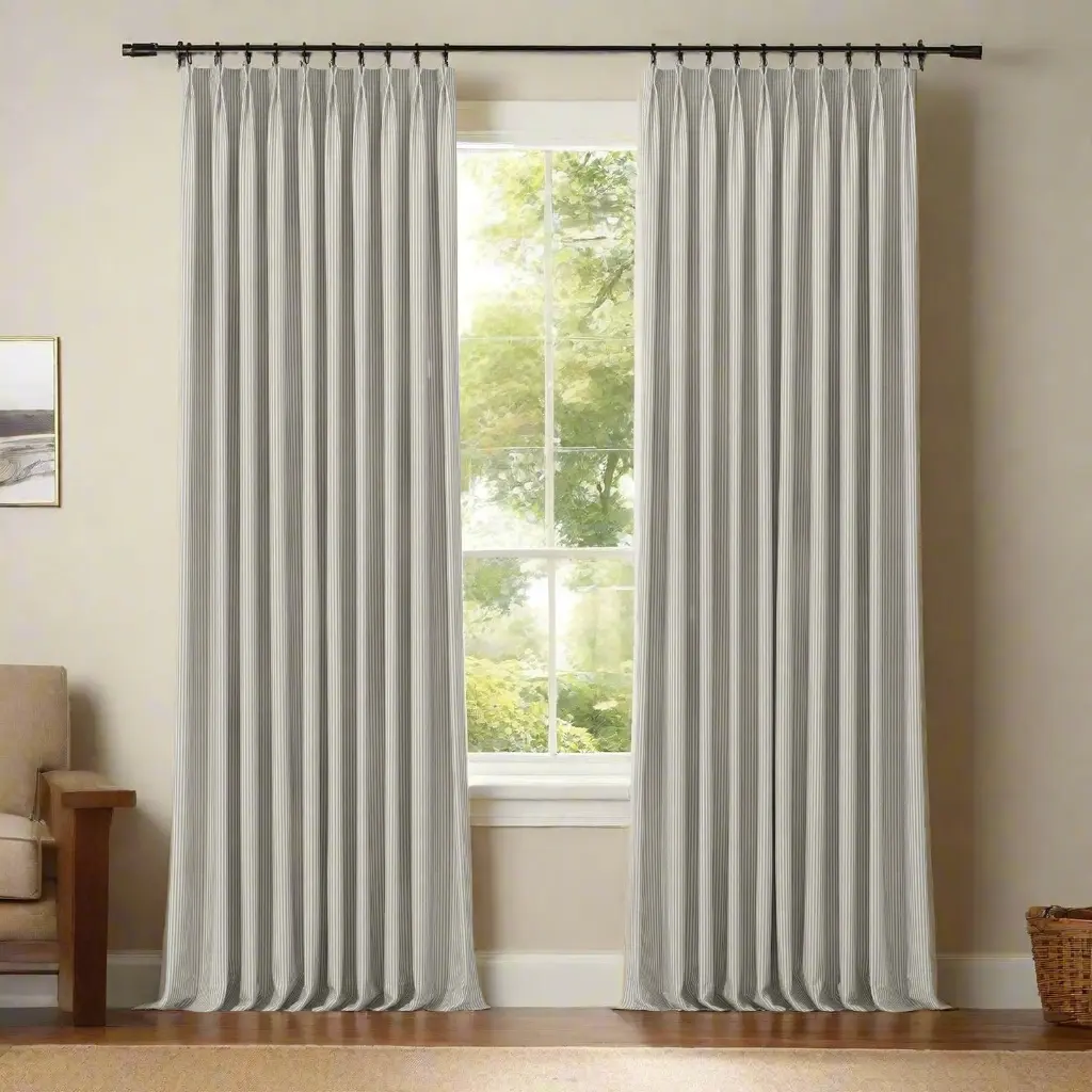 Celia Striped Plaid Curtain - Image 18