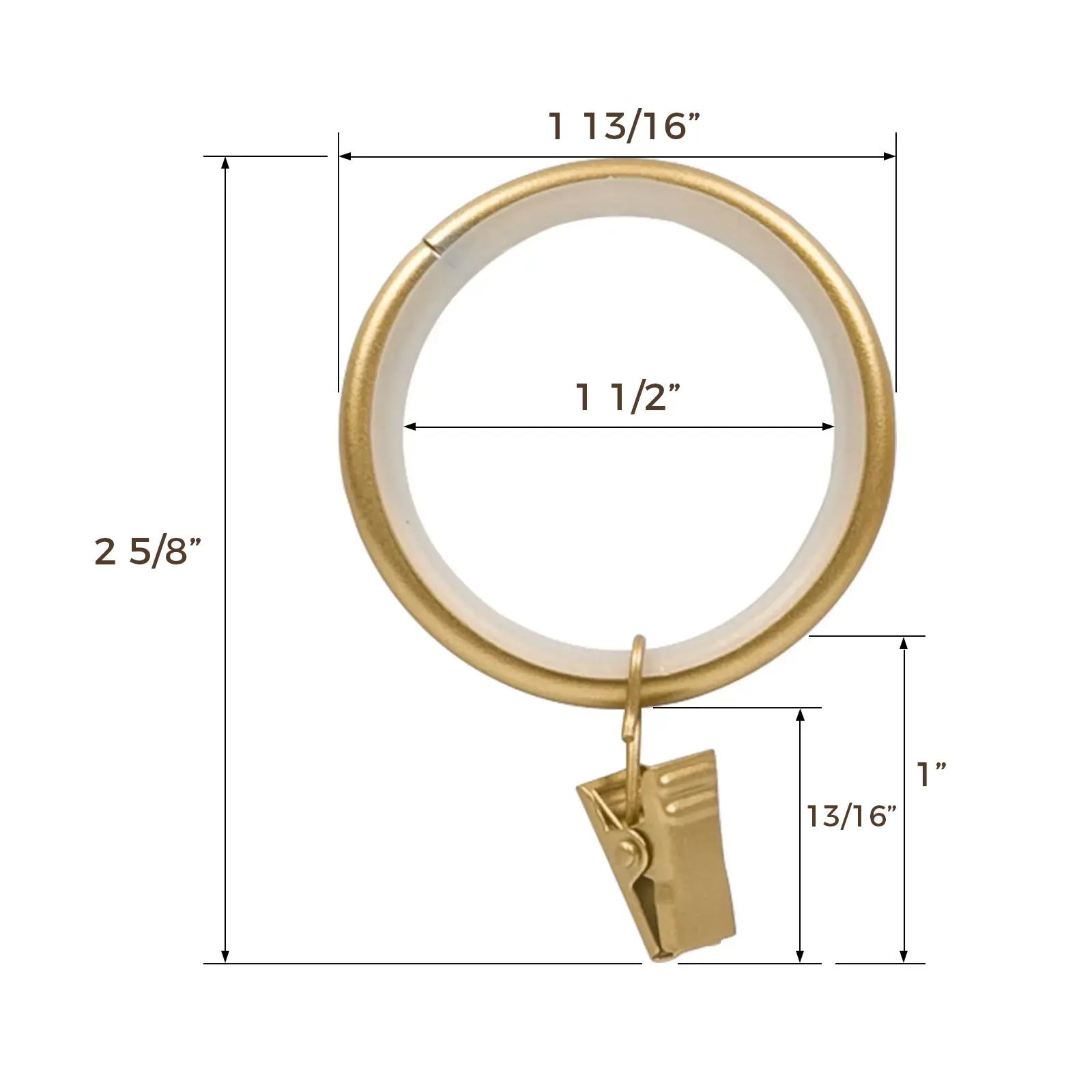 Jaylon Quiet-Glide Curtain Clip Rings (Pack of 12) - Image 5