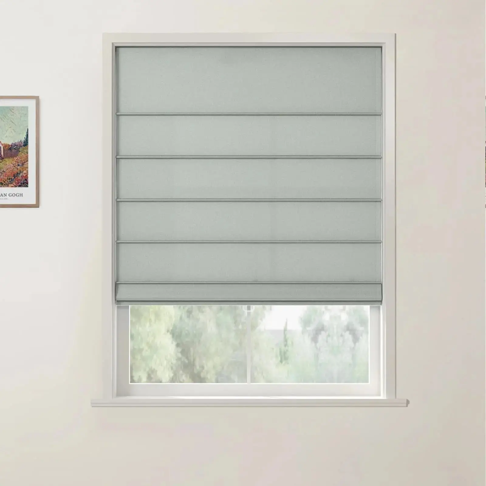 Custom Front Slat Roman Shade Cordless - Image 31