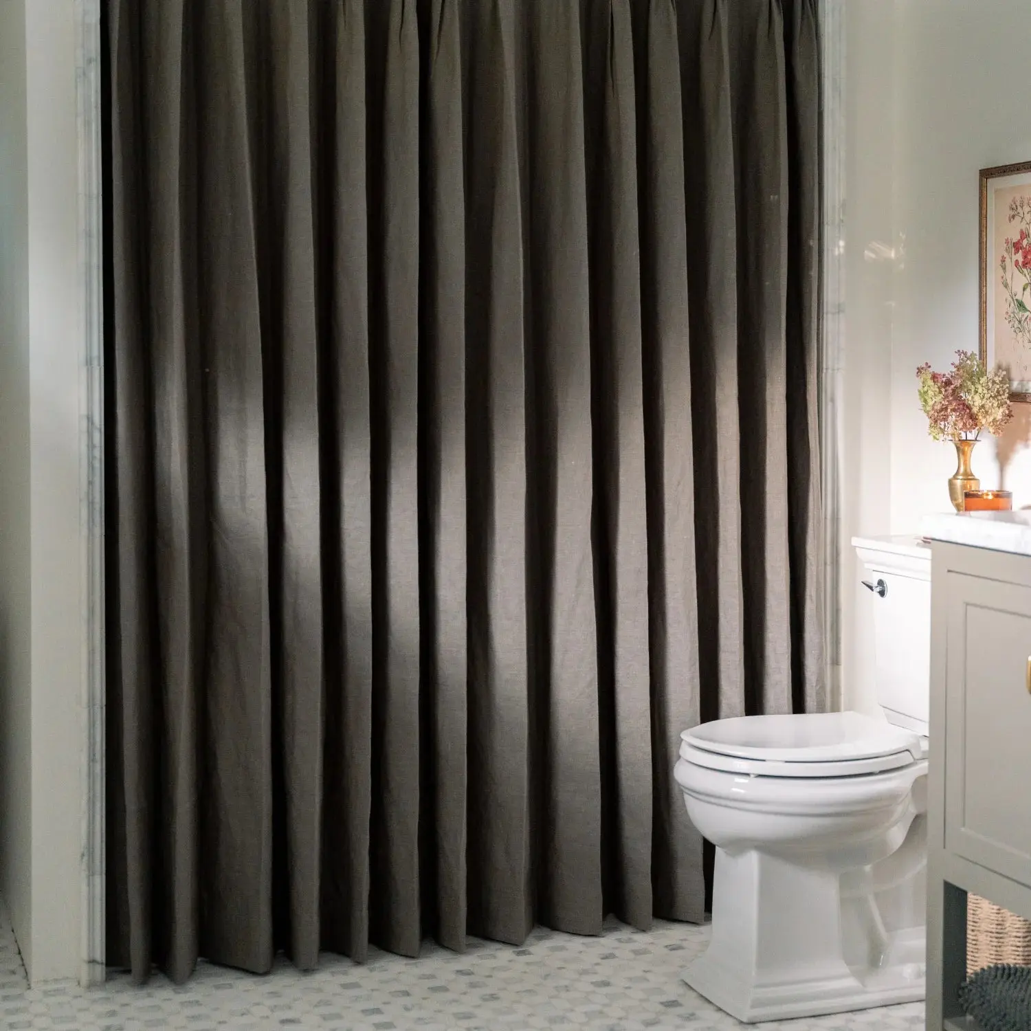 Custom Luxury Bathroom Curtains with Waterproof Layer - Image 5