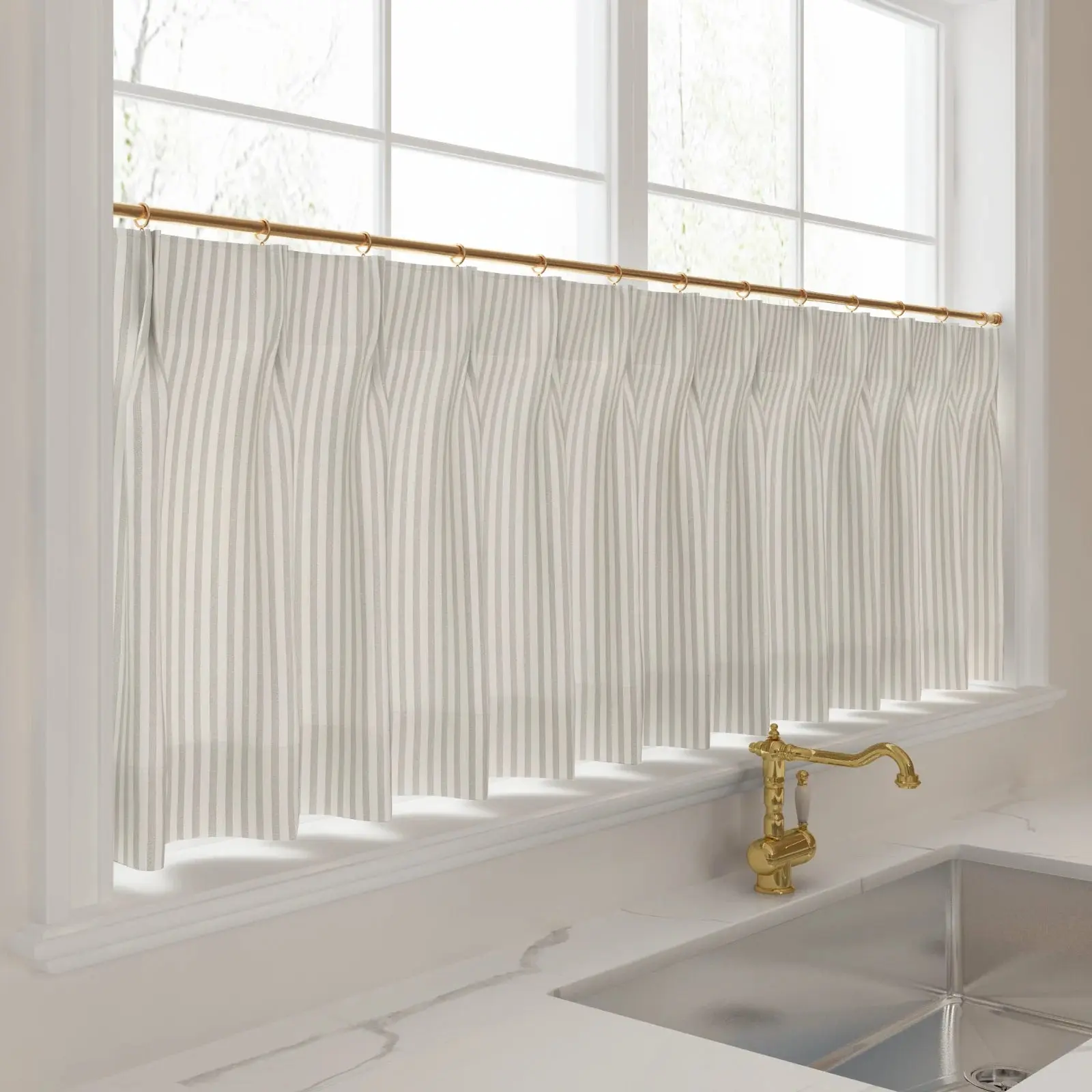 Custom Cafe Curtains Pleated - Image 9