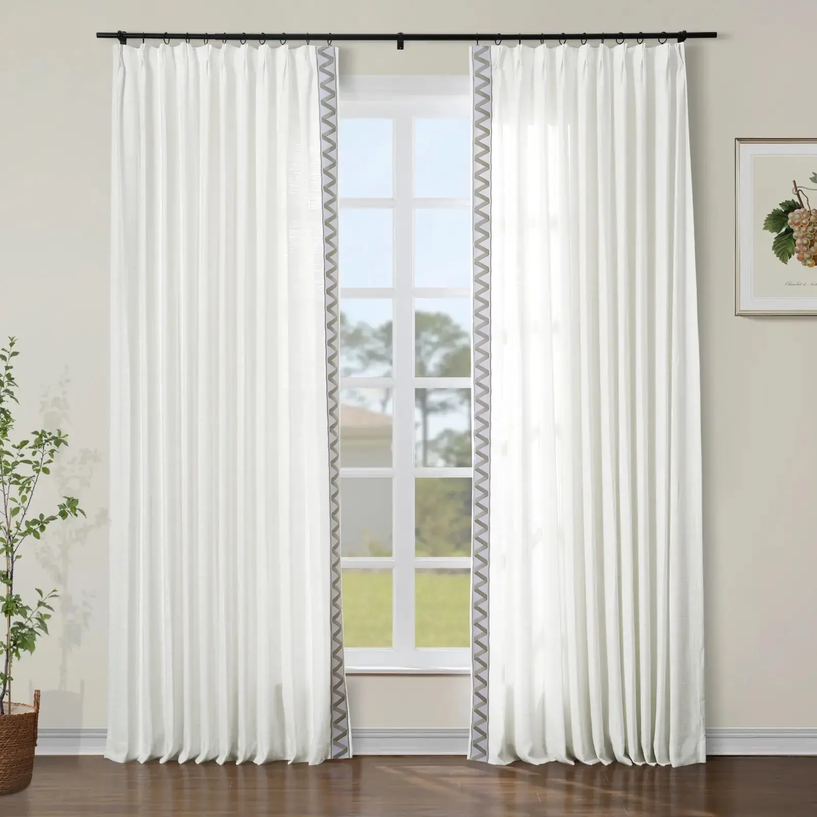 Custom Curtains with Trim Border(Sold per Pair) - Image 22