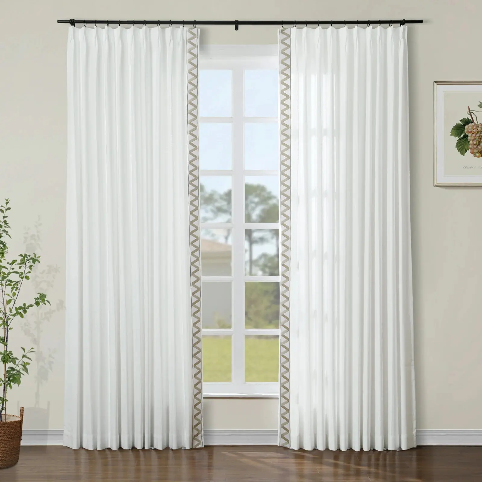 Custom Curtains with Trim Border(Sold per Pair) - Image 29