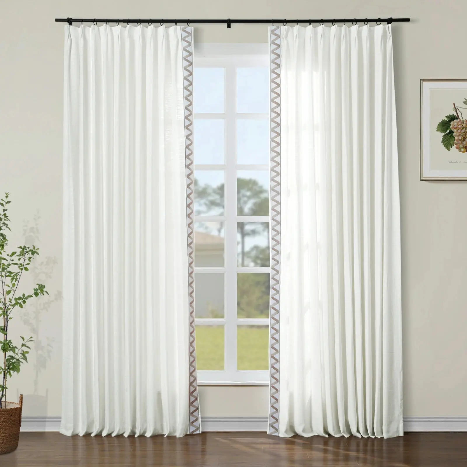 Custom Curtains with Trim Border(Sold per Pair) - Image 30