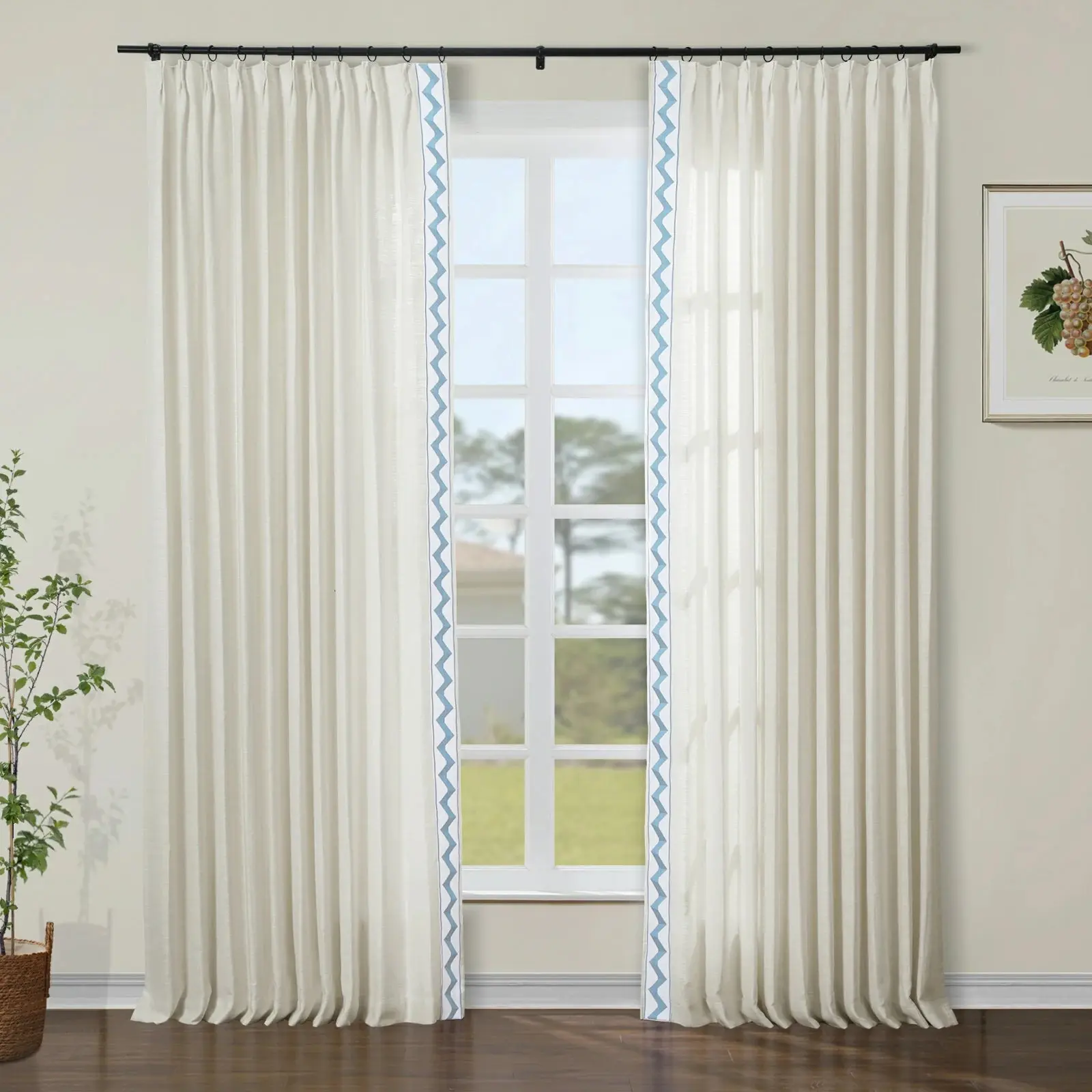 Custom Curtains with Trim Border(Sold per Pair) - Image 32