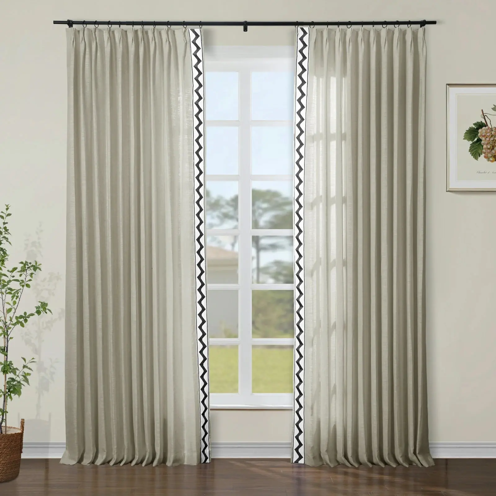 Custom Curtains with Trim Border(Sold per Pair) - Image 35