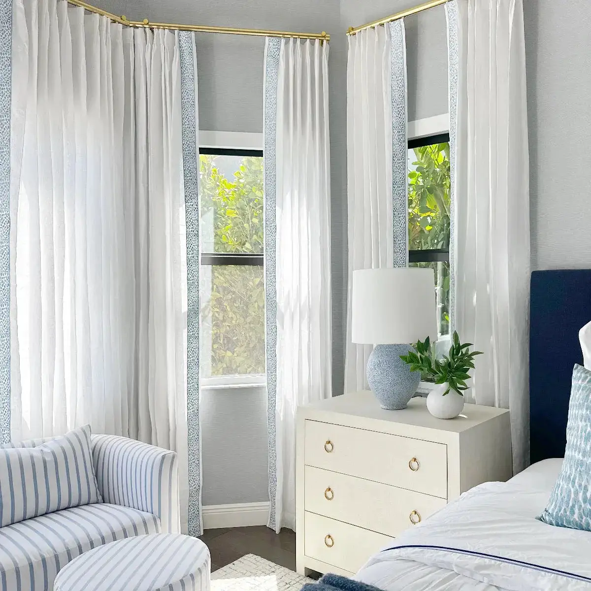 Custom Curtains with Trim Border(Sold per Pair) - Image 4