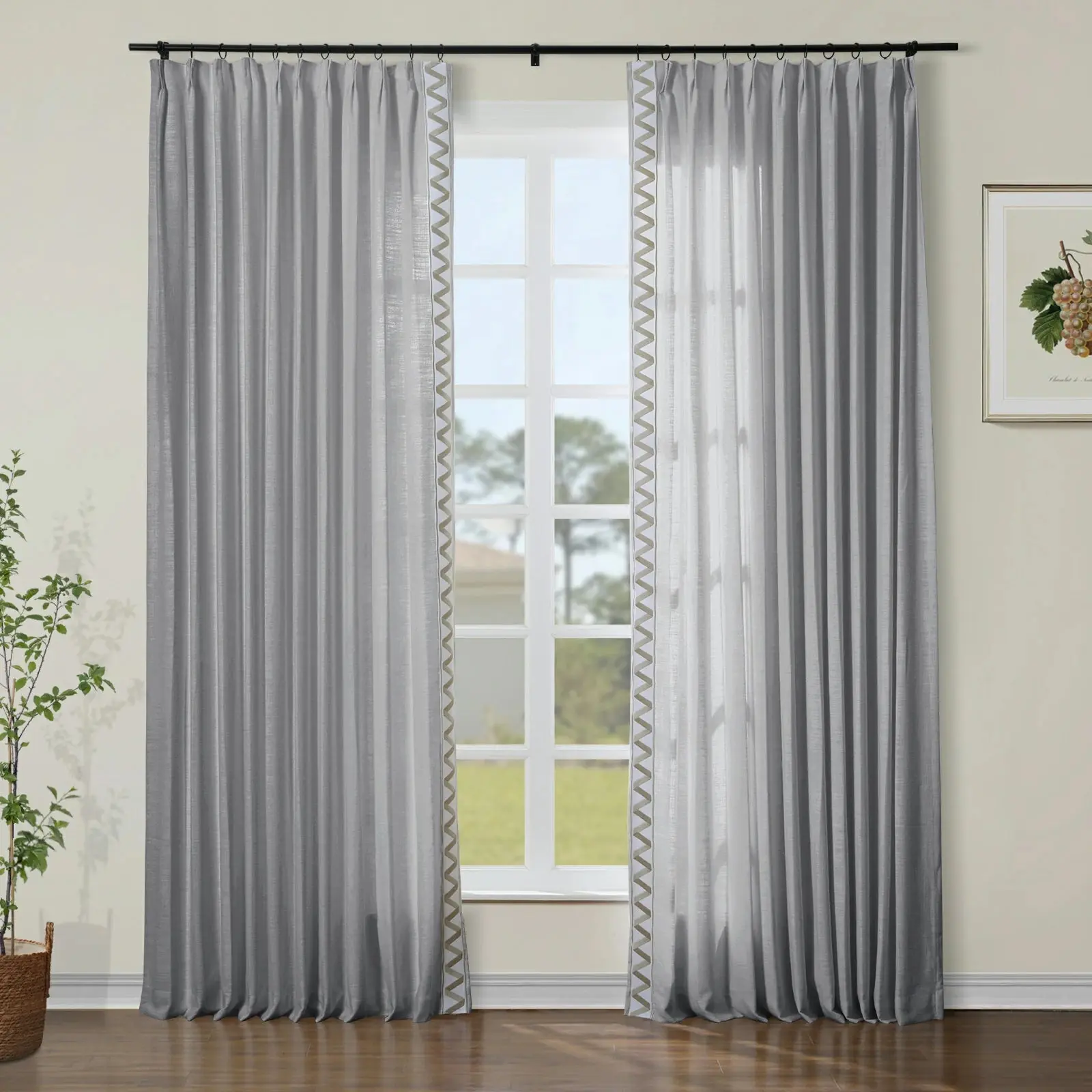 Custom Curtains with Trim Border(Sold per Pair) - Image 41