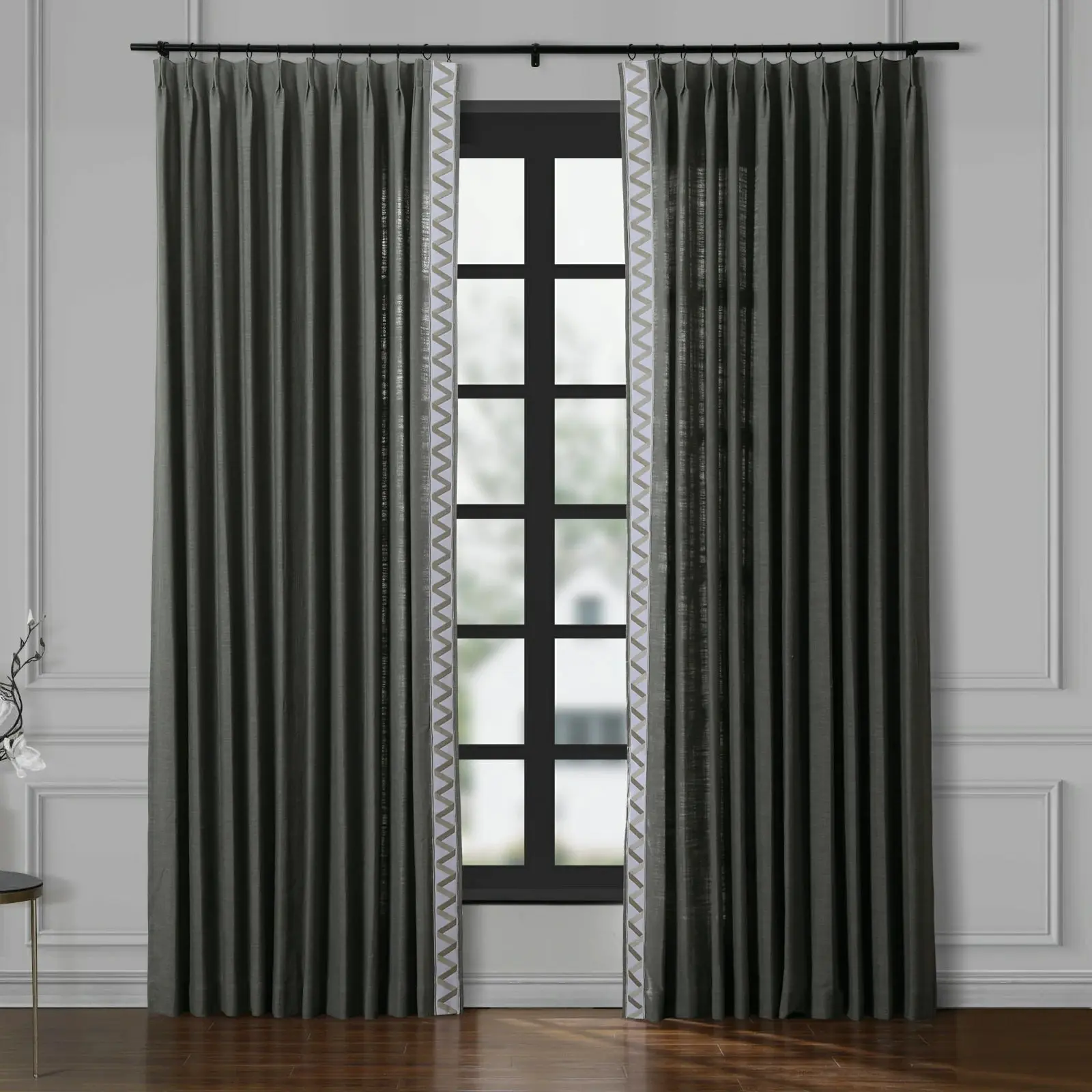 Custom Curtains with Trim Border(Sold per Pair) - Image 45