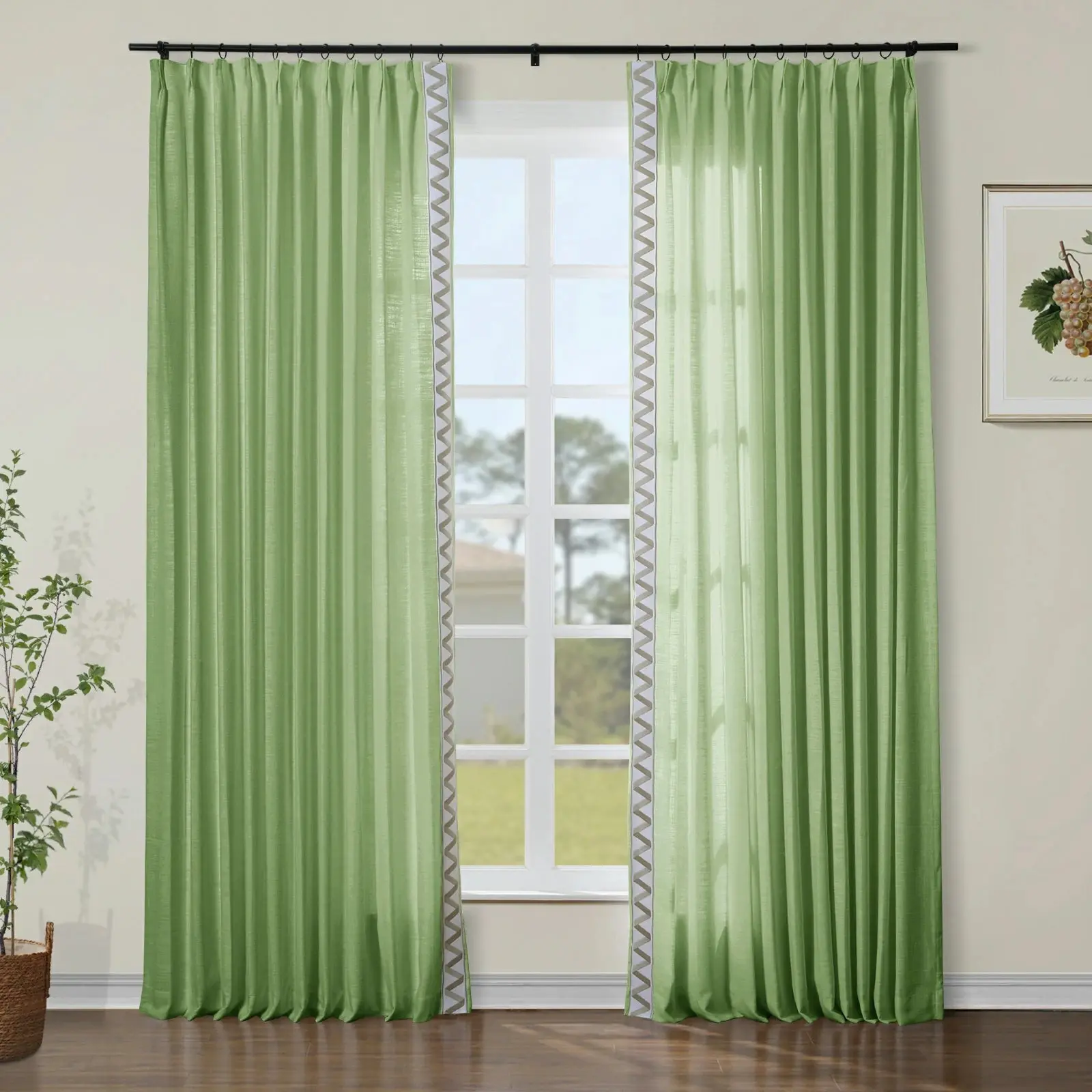 Custom Curtains with Trim Border(Sold per Pair) - Image 59