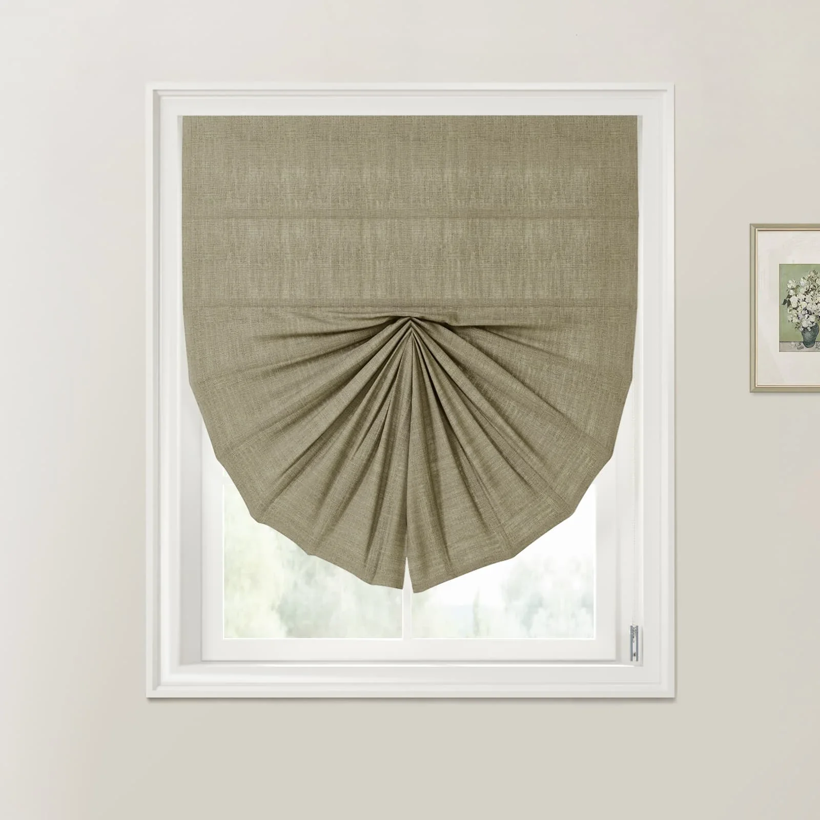 Custom Fan Roman Shades Cord Lift - Image 19