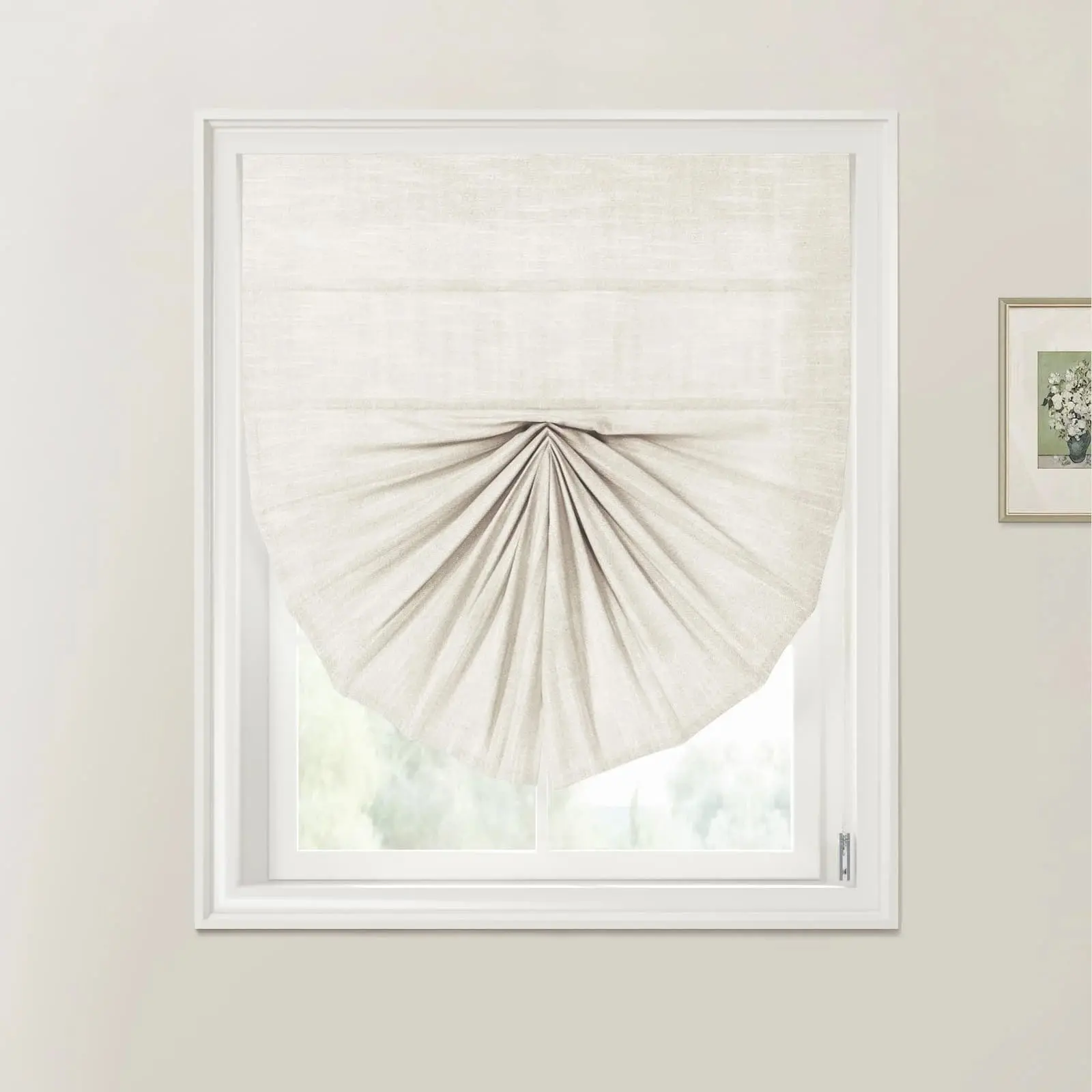 Custom Fan Roman Shades Cord Lift - Image 32
