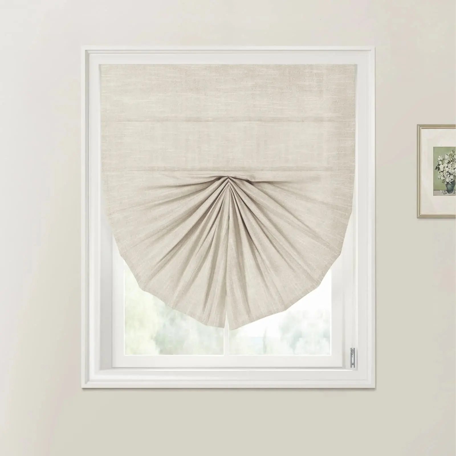 Custom Fan Roman Shades Cord Lift - Image 41