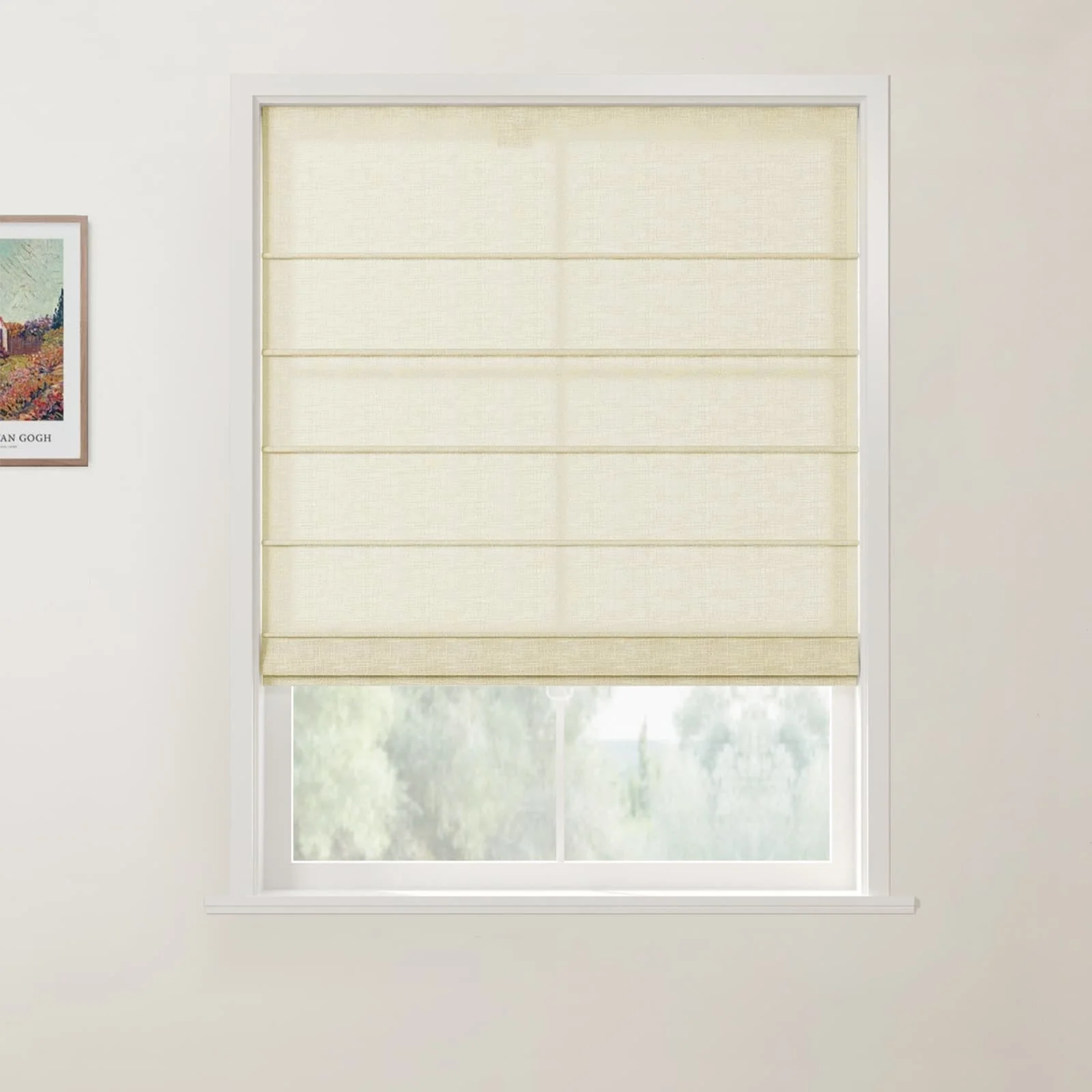 Custom Front Slat Roman Shade Cordless - Image 15