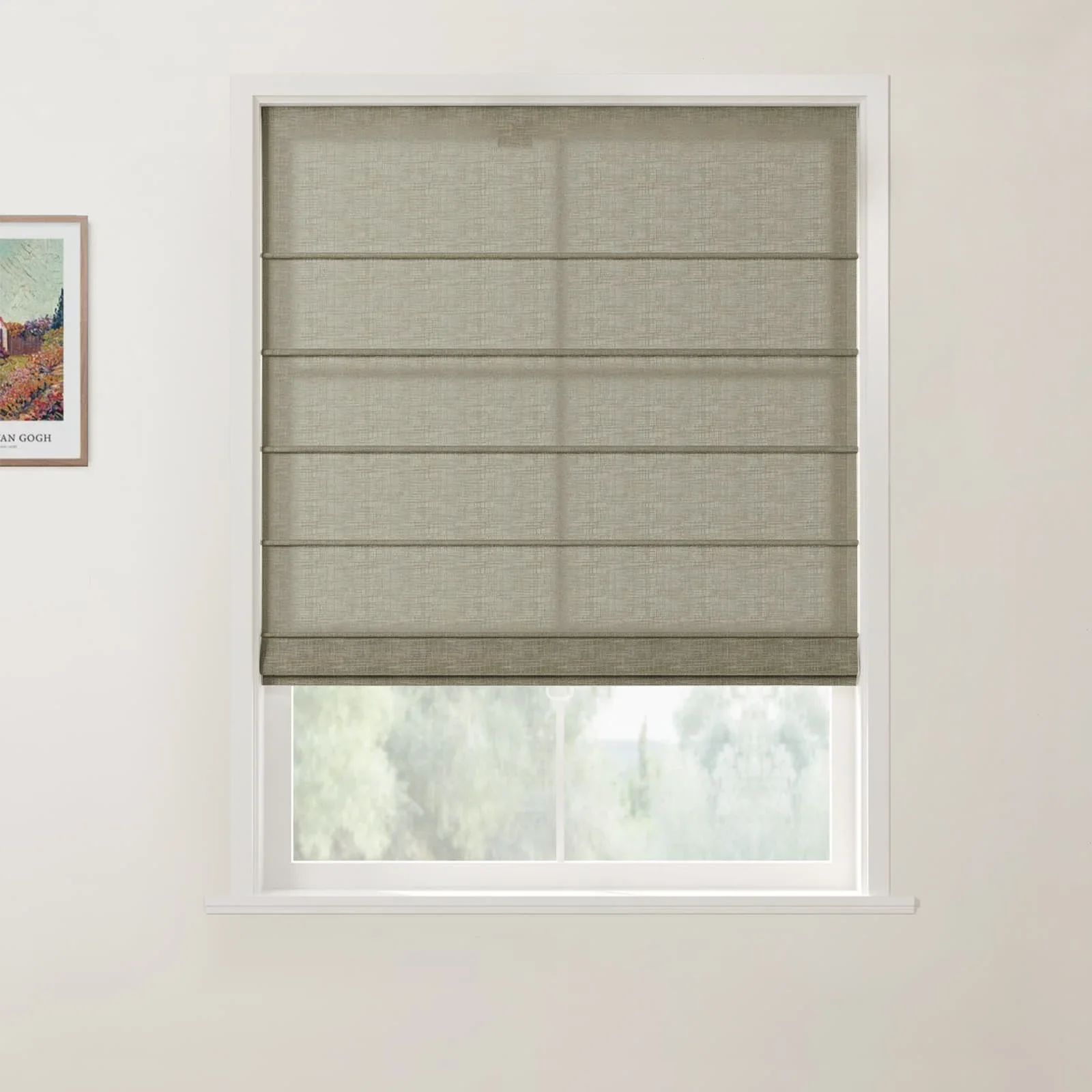 Custom Front Slat Roman Shade Cordless - Image 21