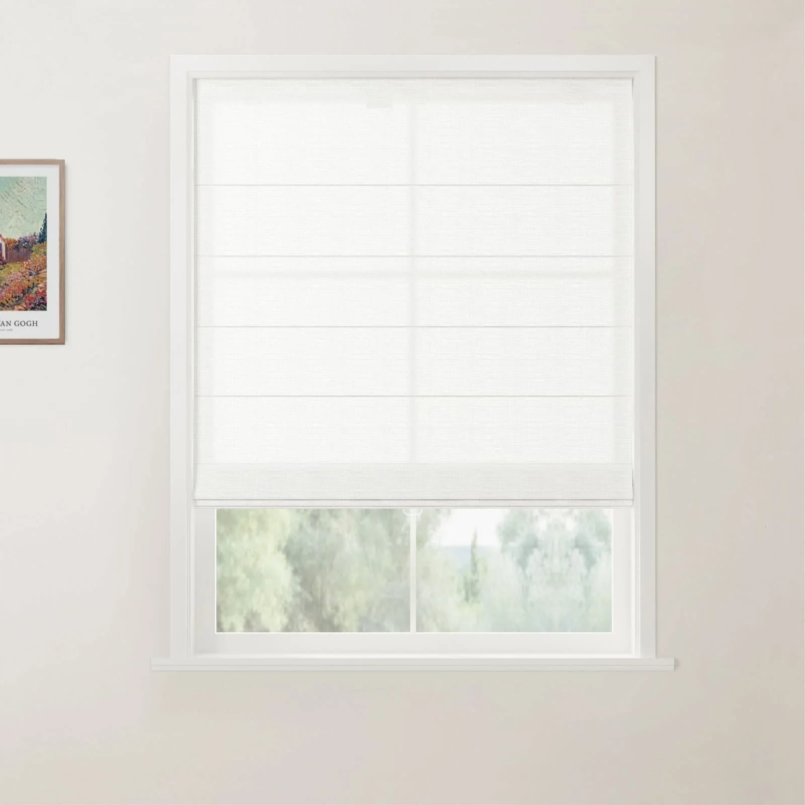 Custom Flat Fold Roman Shade Cordless - Image 18