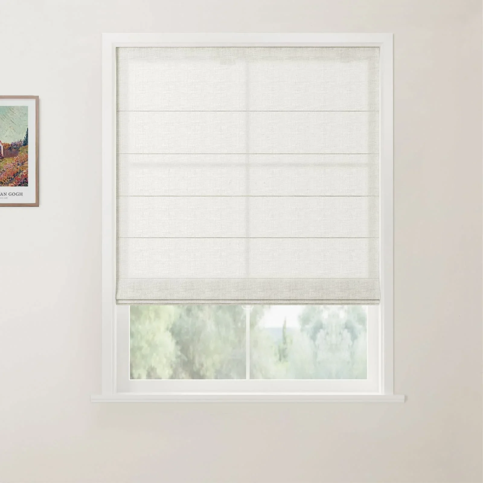 Custom Flat Fold Roman Shade Cordless - Image 19