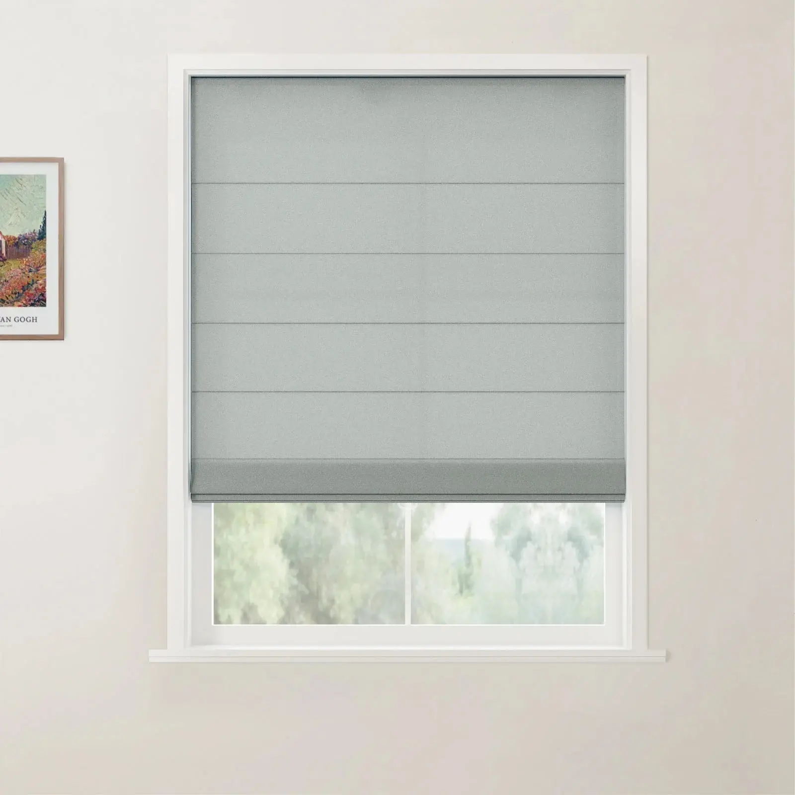 Custom Flat Fold Roman Shade Cordless - Image 20