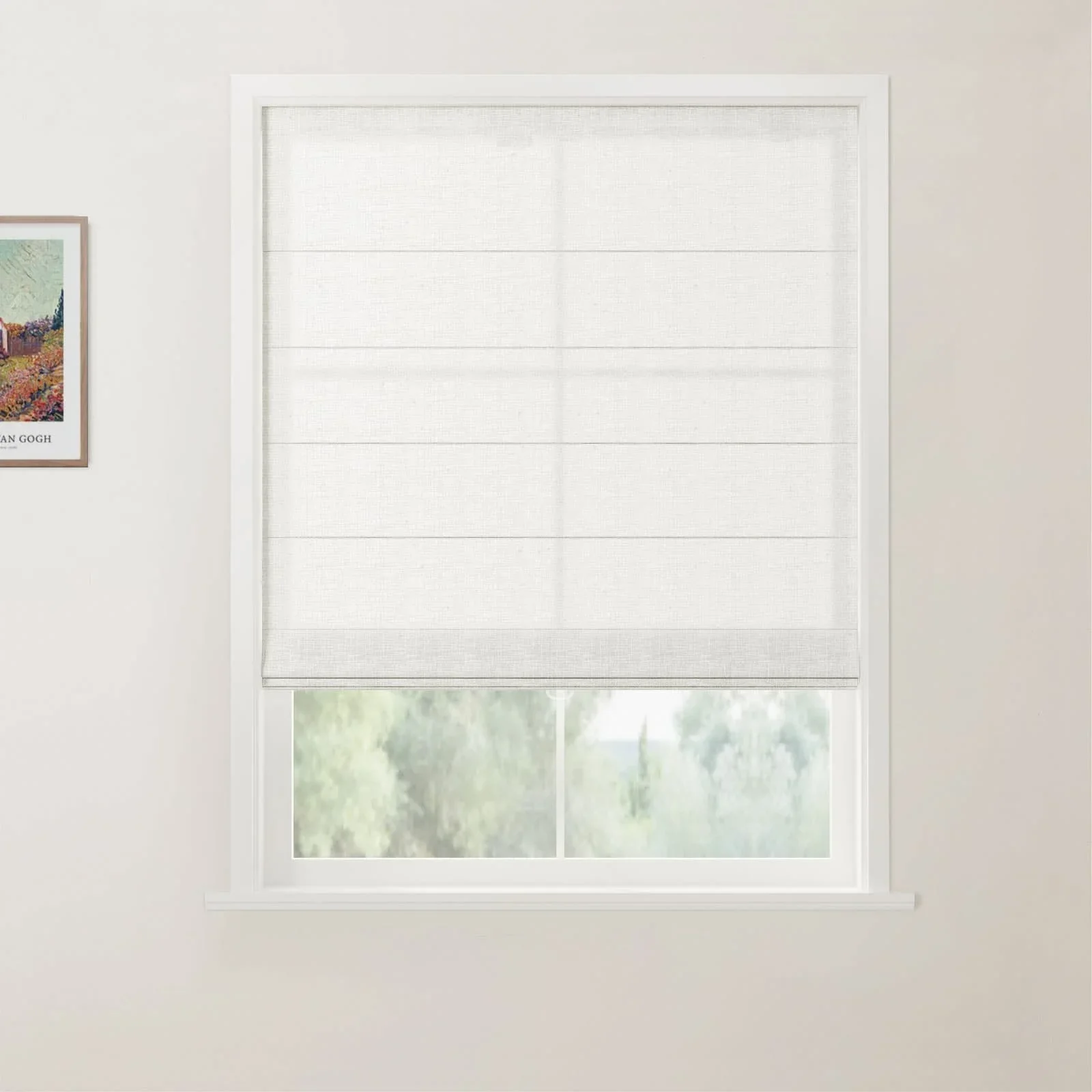 Custom Flat Fold Roman Shade Cordless - Image 21
