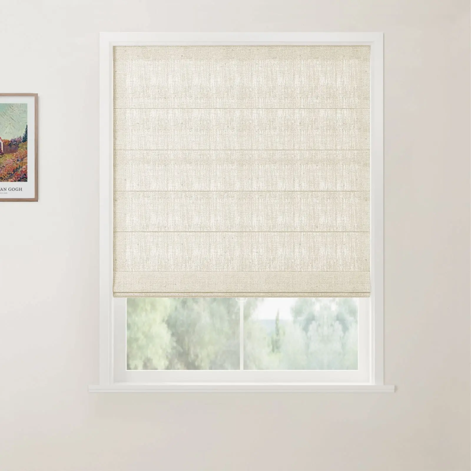 Custom Flat Fold Roman Shade Cordless - Image 23