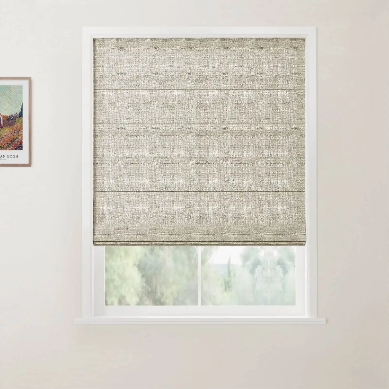Custom Flat Fold Roman Shade Cordless - Image 24