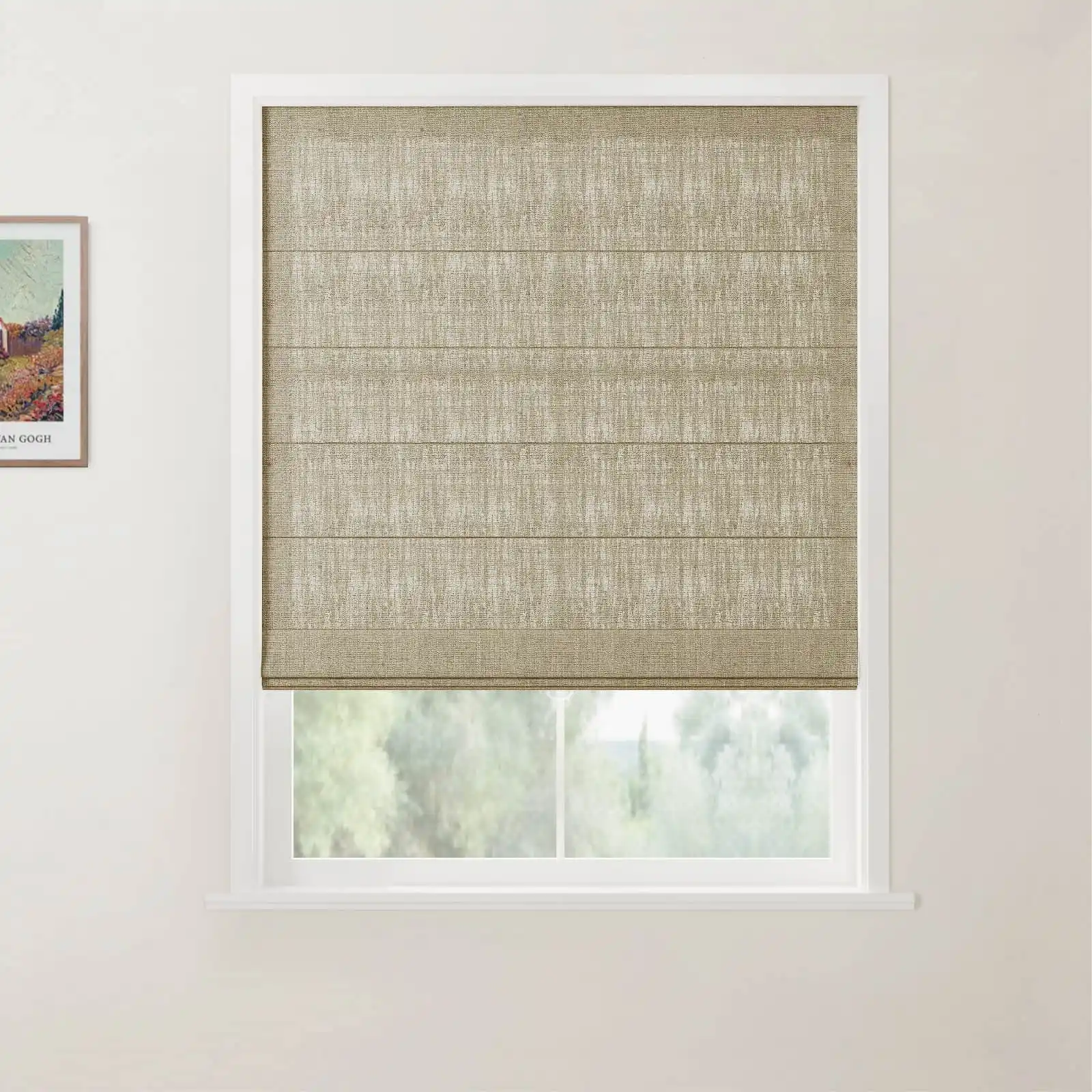 Custom Flat Fold Roman Shade Cordless - Image 25