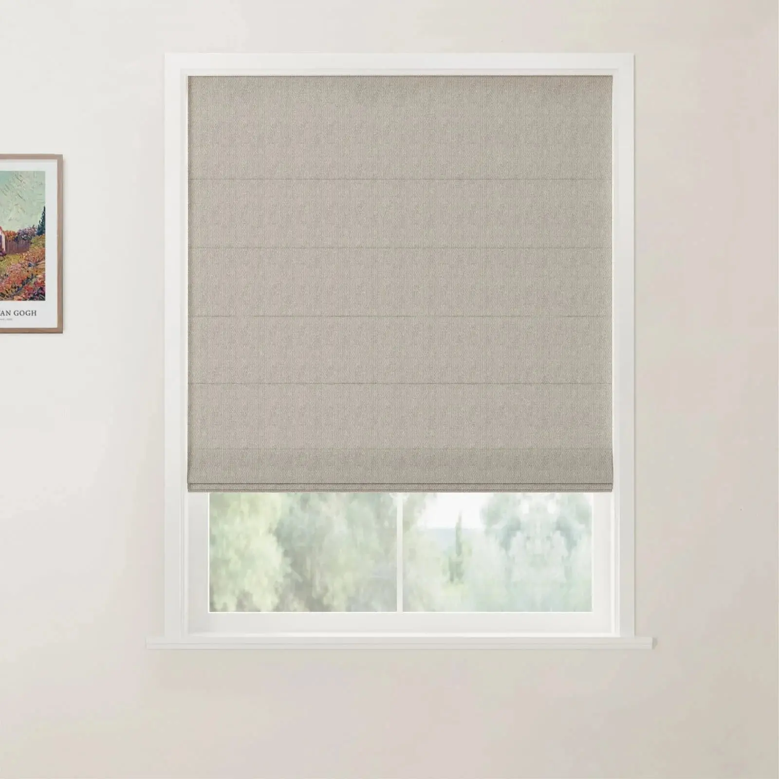 Custom Flat Fold Roman Shade Cordless - Image 30