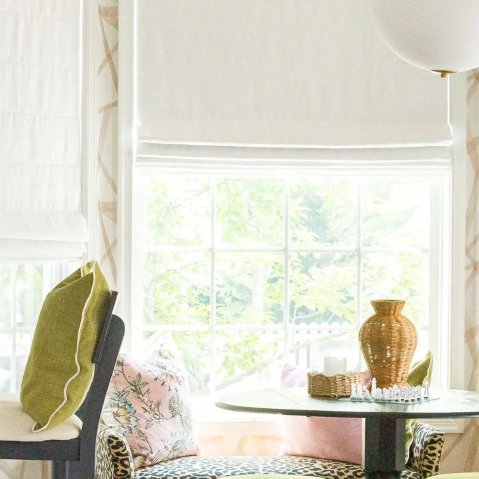 Patti Belgian Linen Roman Shade Cordless - Image 8