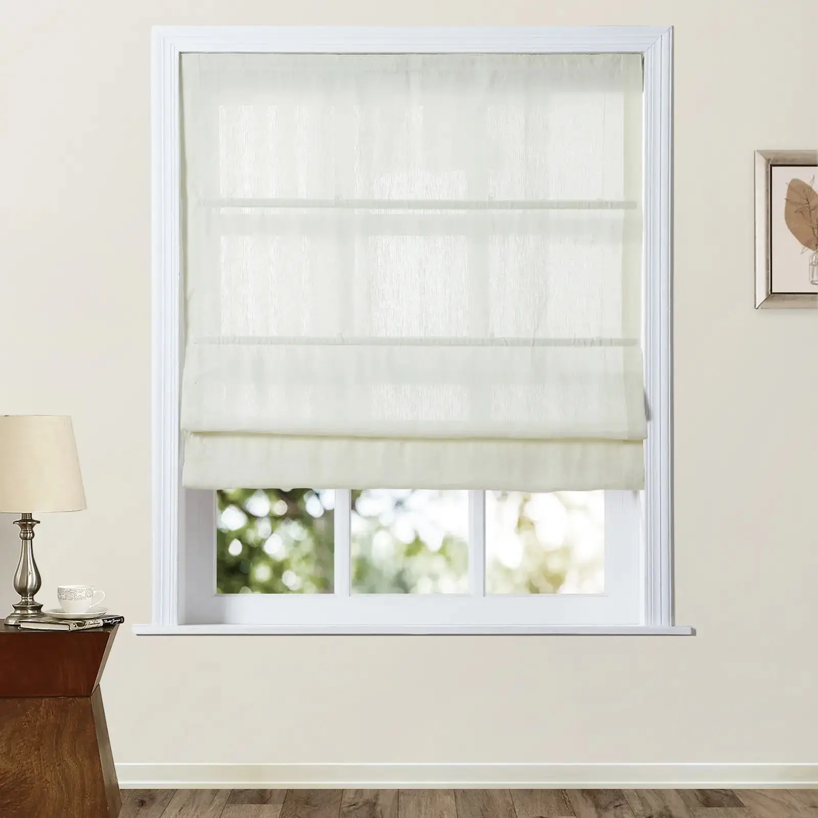 Patti Belgian Linen Roman Shade Cordless - Image 34