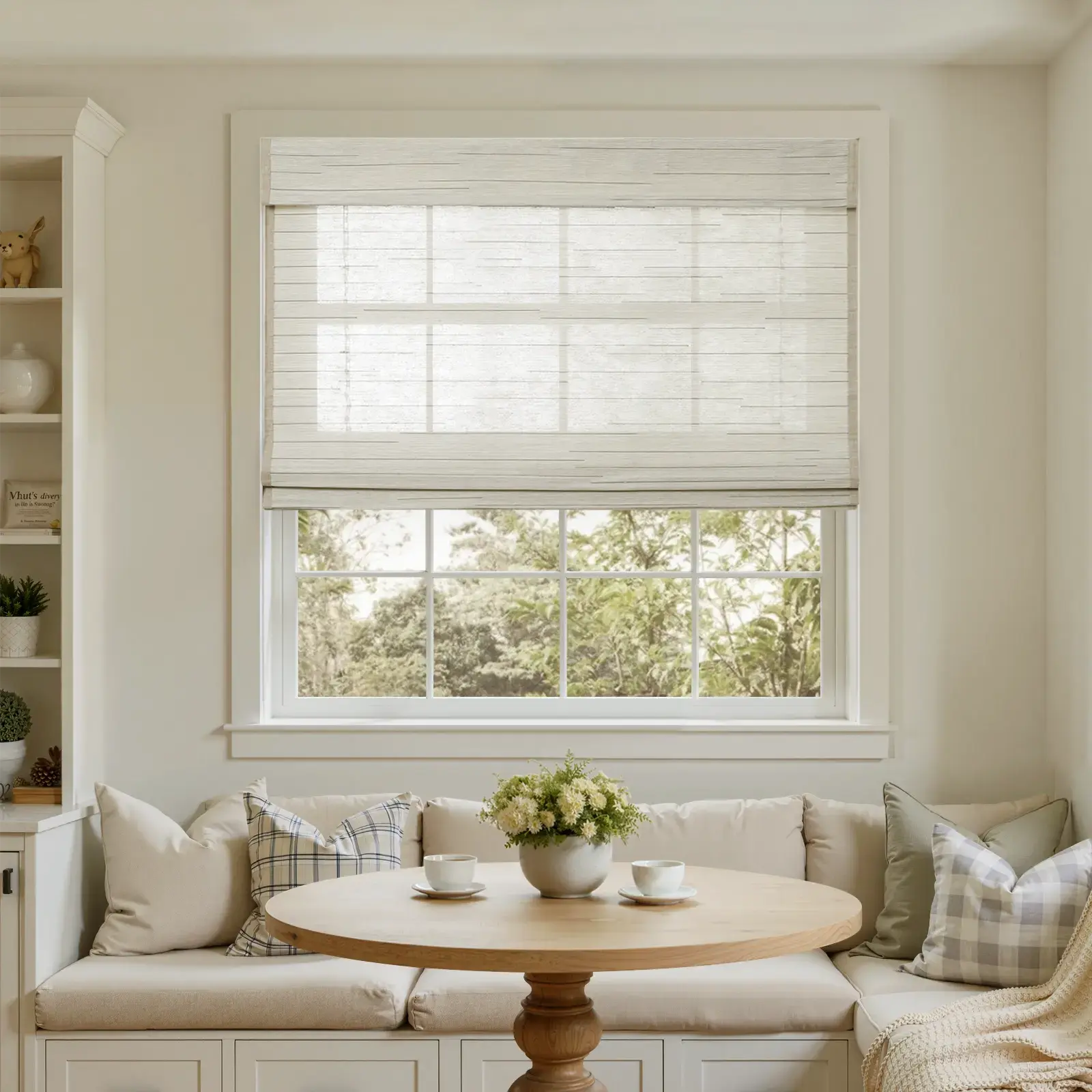 Custom No-Drill Bamboo Woven Shade Cordless - Image 13