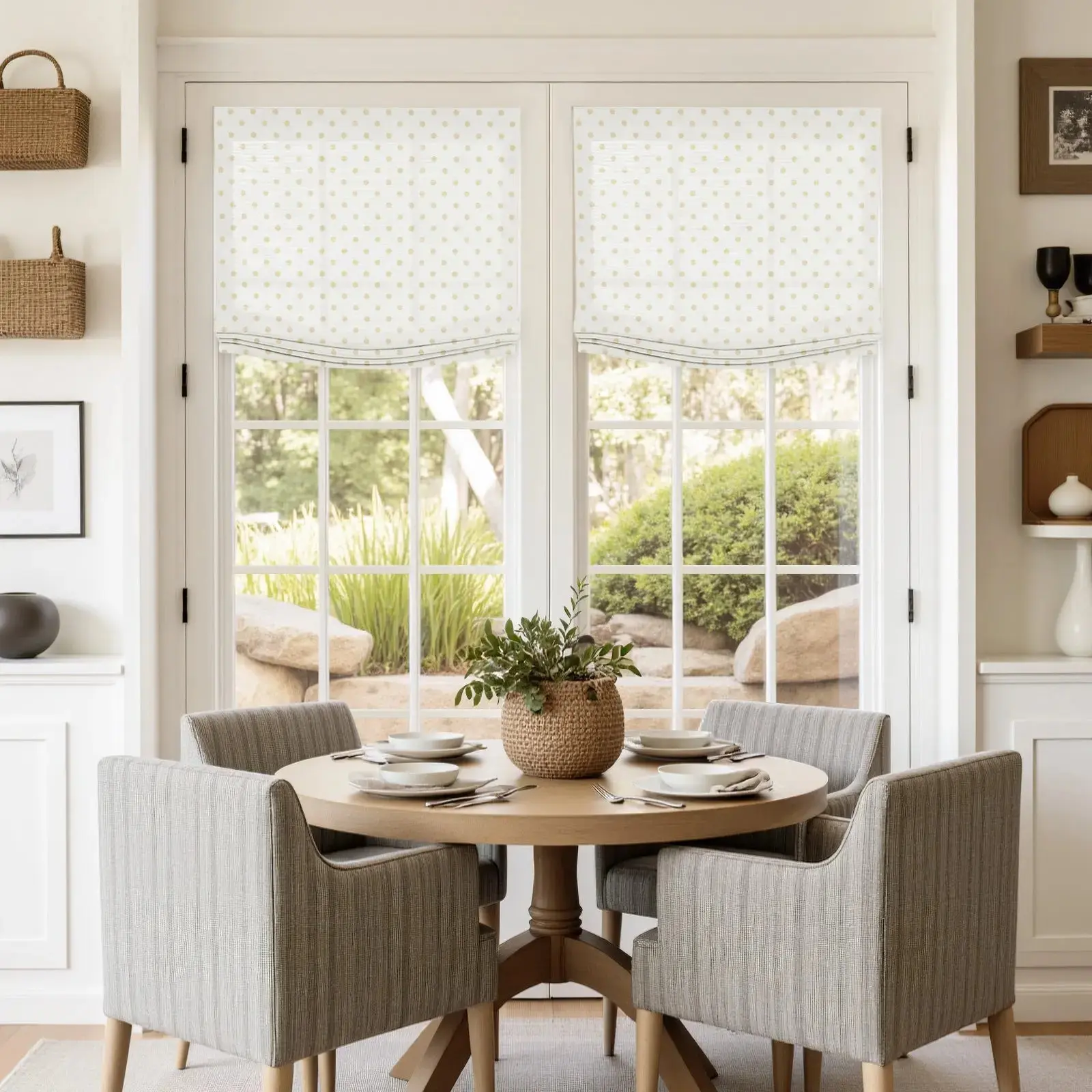 Custom Relaxed Roman Shades Cord Lift - Image 110