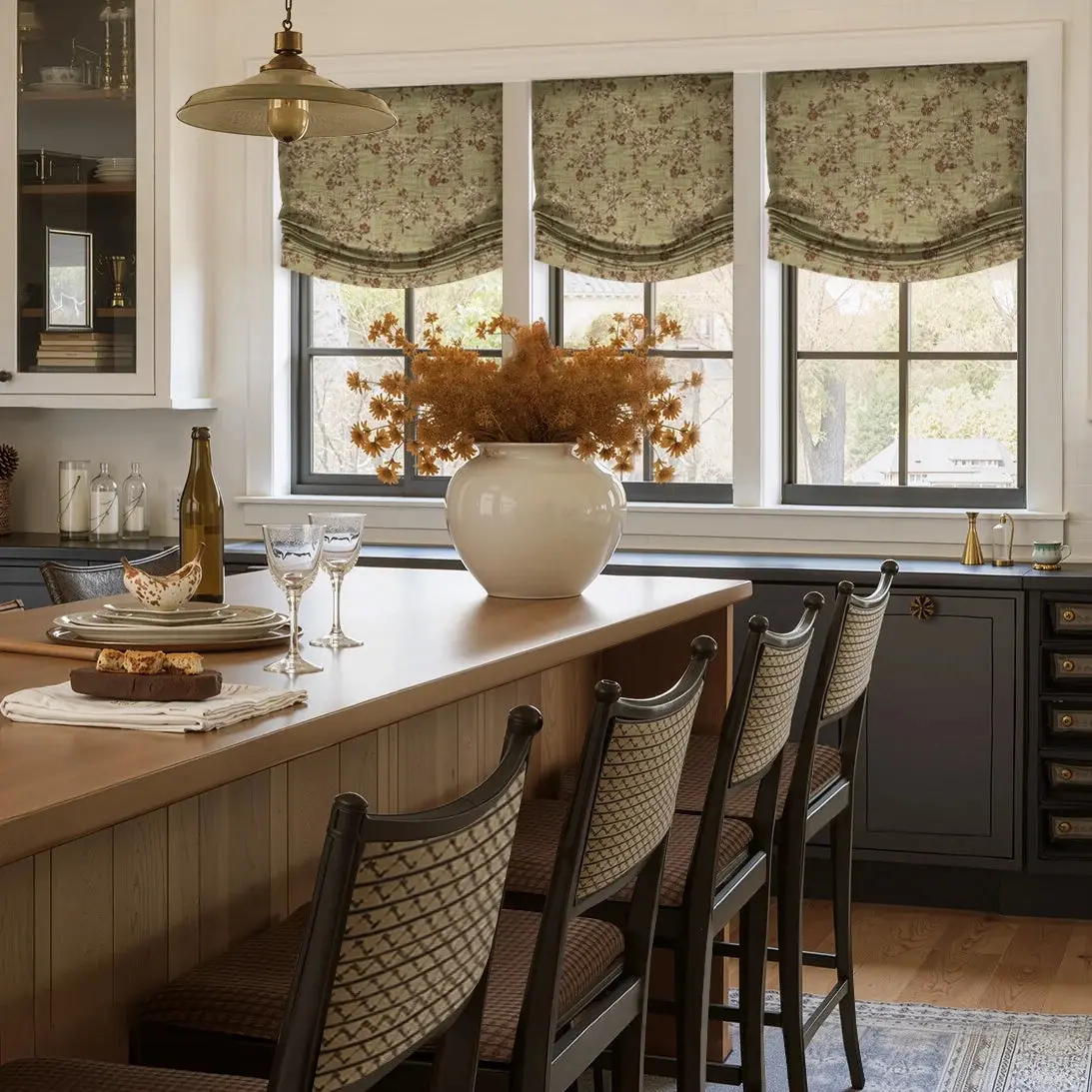 Custom Relaxed Roman Shades Cord Lift - Image 73