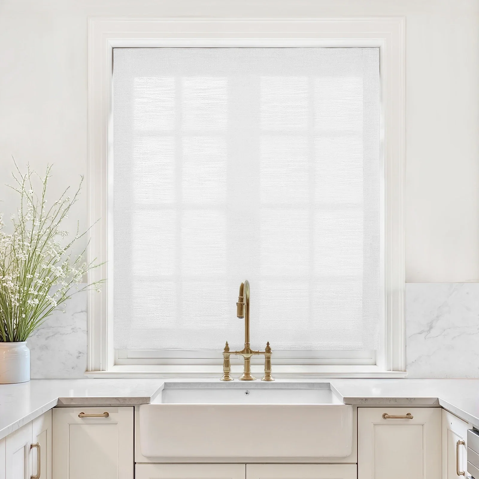 Custom Relaxed Roman Shades Cord Lift - Image 91