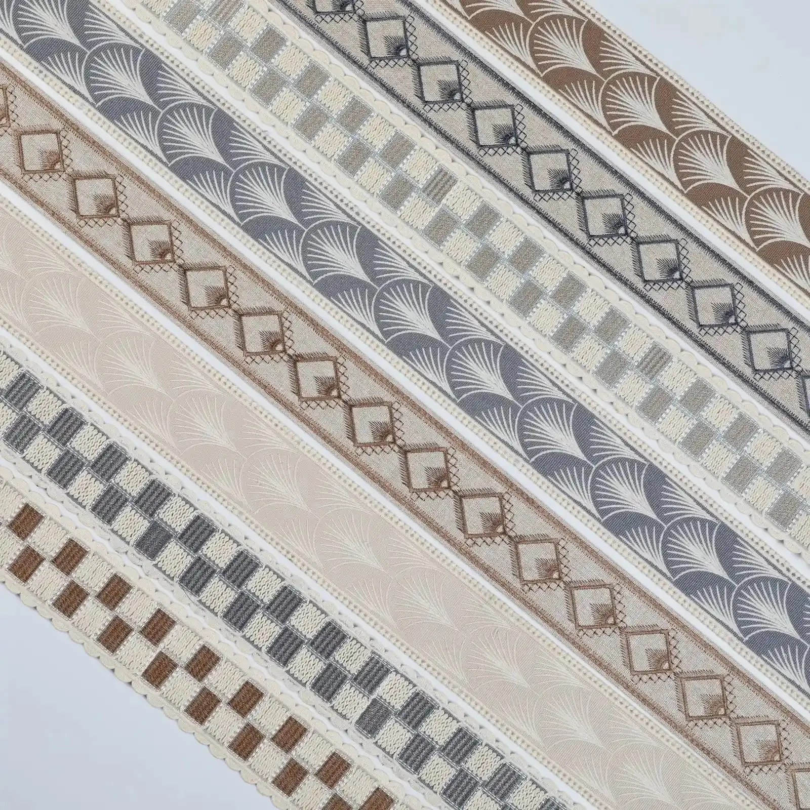 Custom Roman Shade with Trim Border Cordless - Image 17