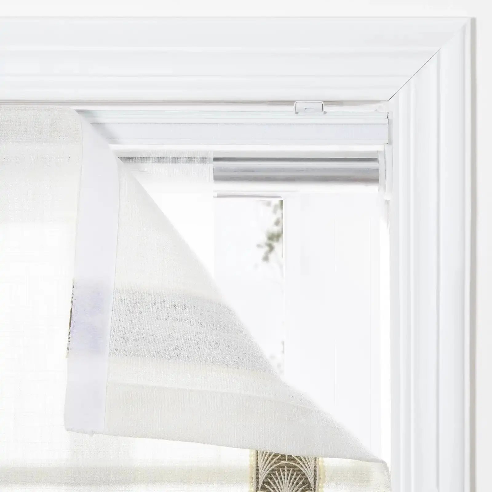Custom Roman Shade with Trim Border Cordless - Image 20