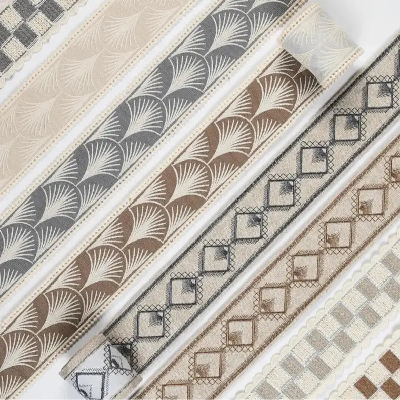 Custom Roman Shade with Trim Border Cordless - Image 42