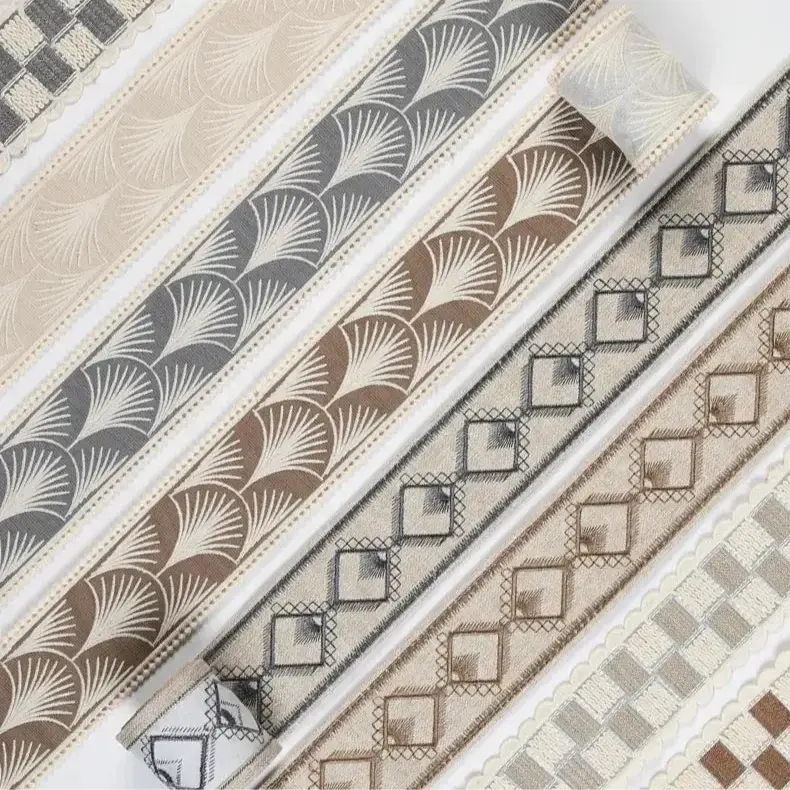 Custom Roman Shade with Trim Border Cordless - Image 51