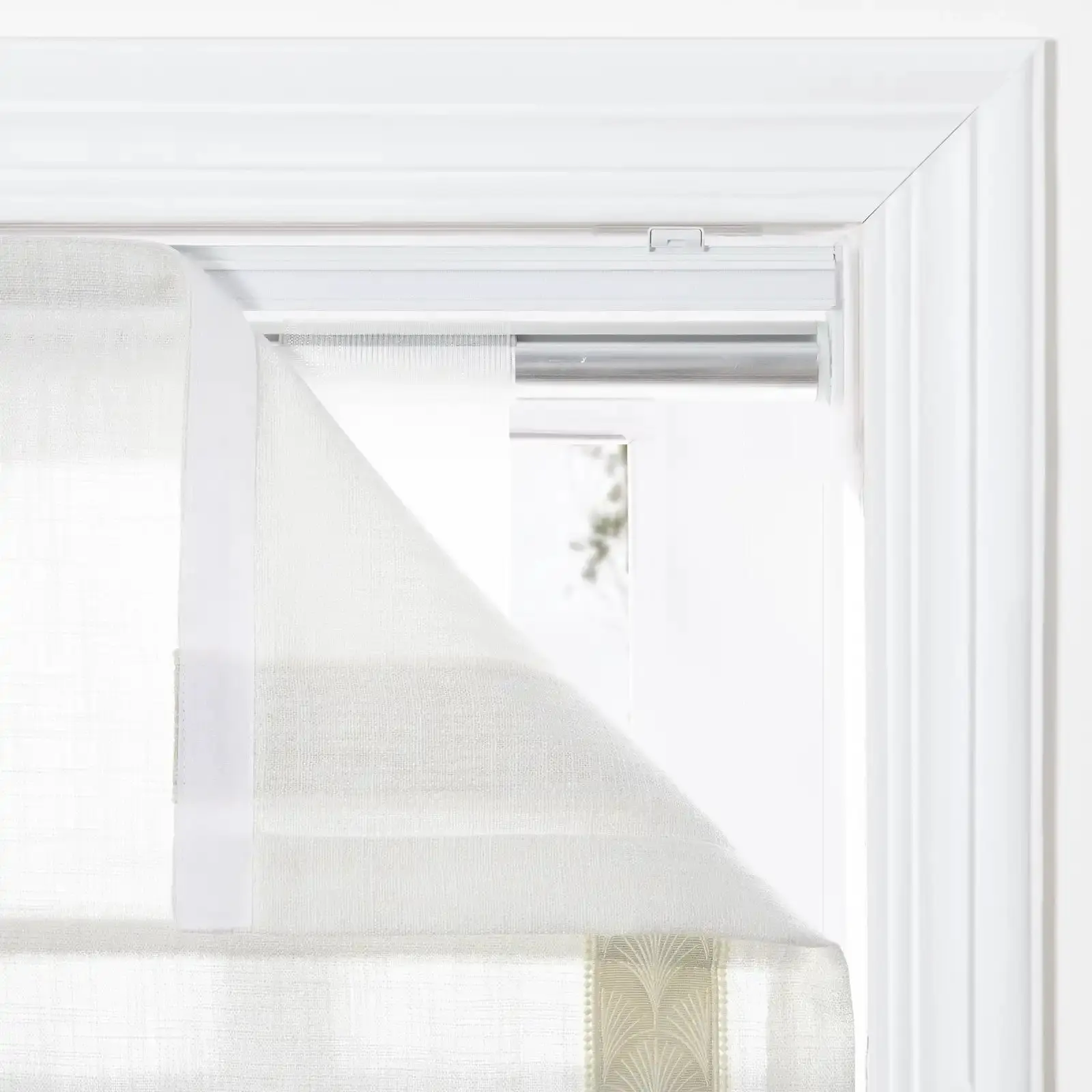 Custom Roman Shade with Trim Border Cordless - Image 60