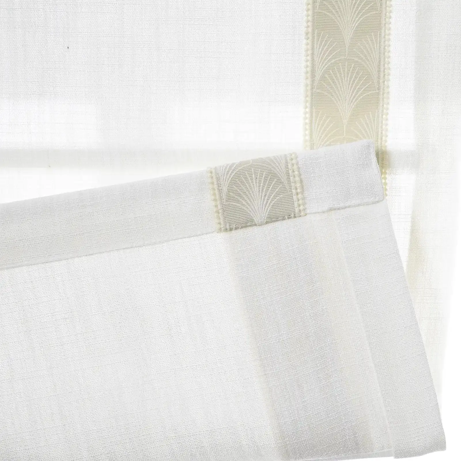 Custom Roman Shade with Trim Border Cordless - Image 61